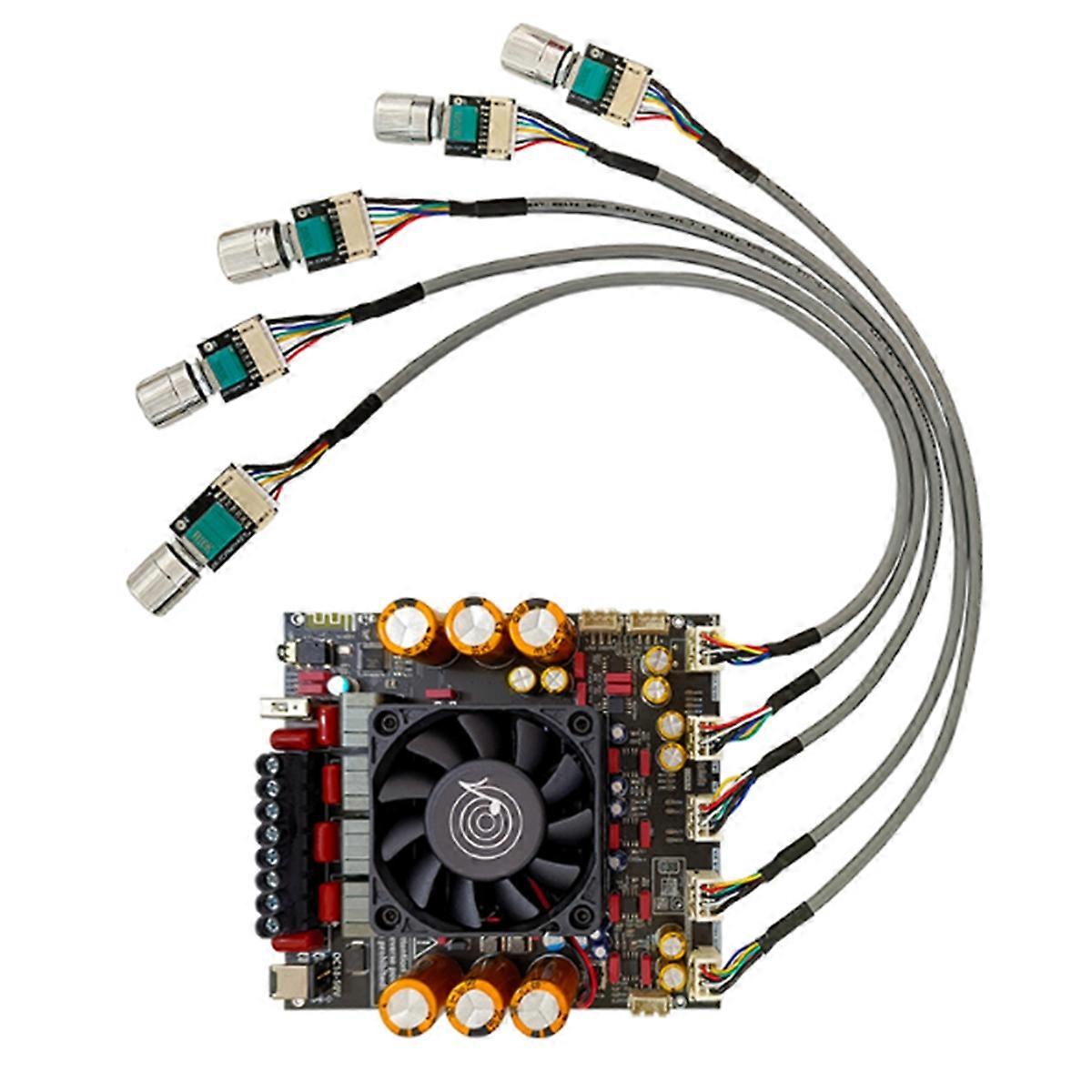 -AS21P Digital Power Amplifier Board Stereo 2X3000W+600W Subwoofer Bluetooth Amplifier Module with Shielded Wire