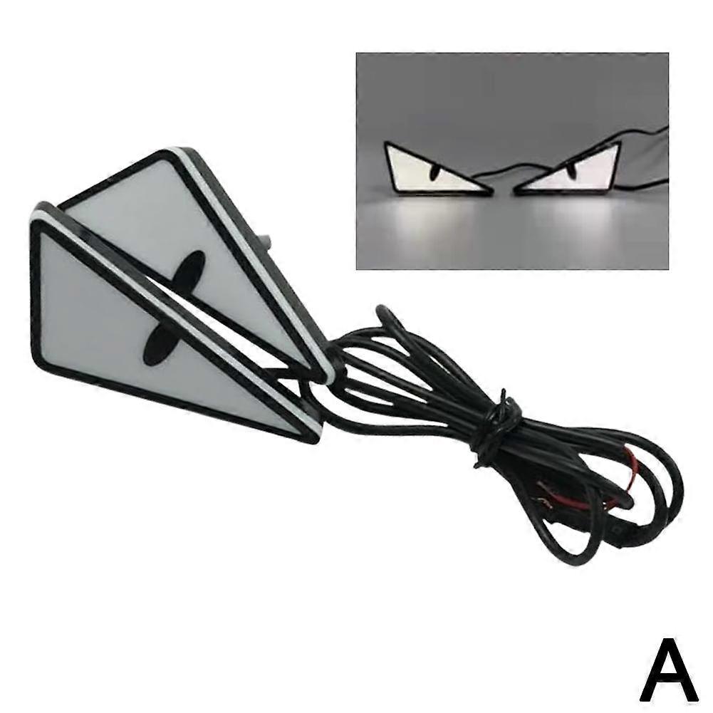 Motorcycle LED Triangle Devil Eye Light Dynamic Motorcycle Modification Accessories Decorative I2J9 Charging USB Highbrightness