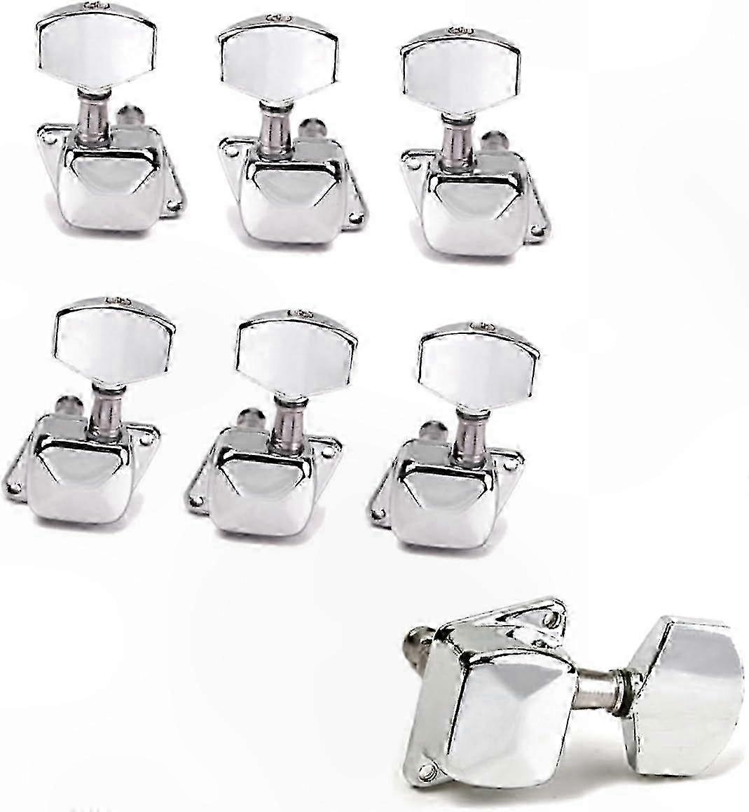 6-Pack Locking Guitar Tuning Pegs, Semiclosed Design for Precision Tuning