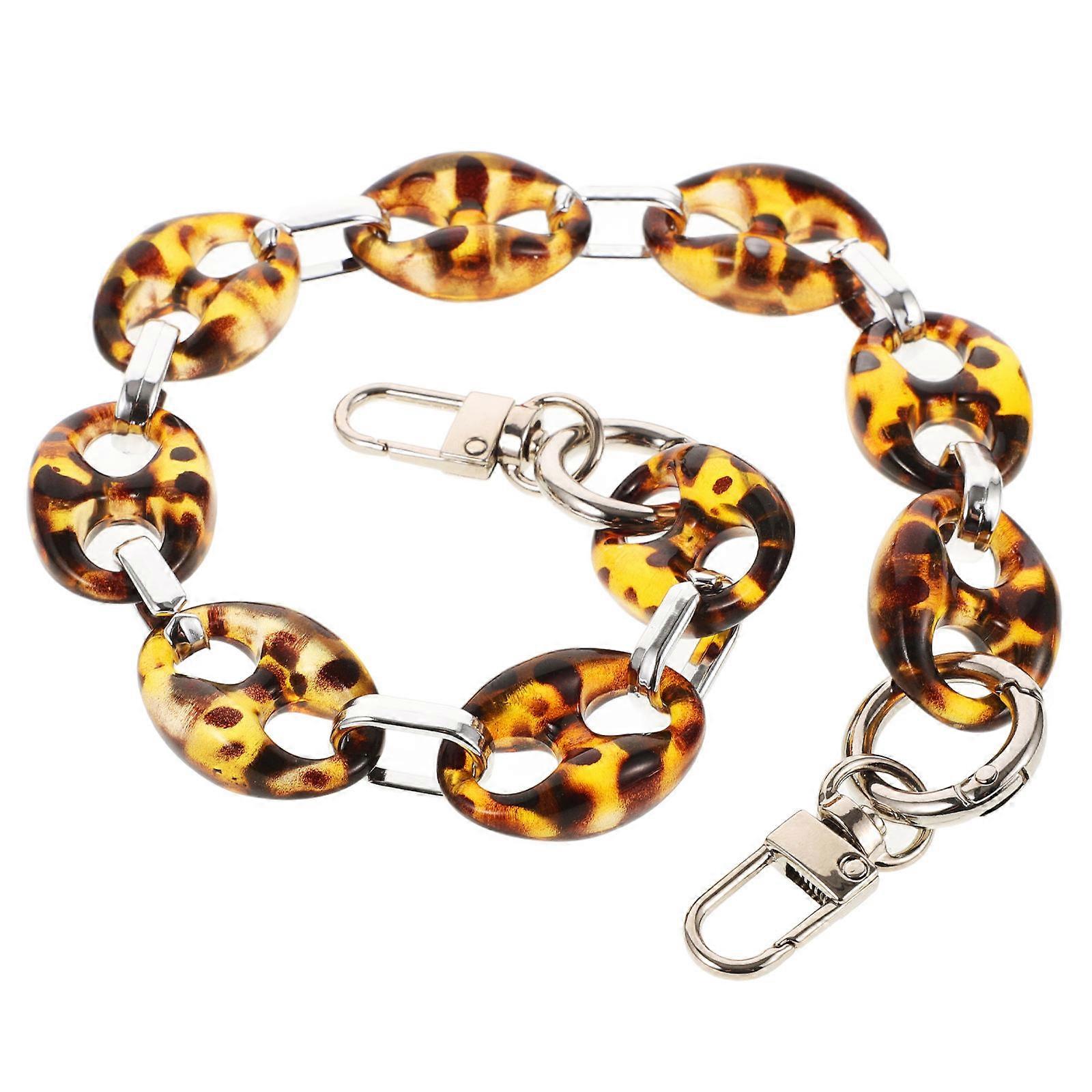 Purse Chain Double-End Clasp Chain for Decoration 2Pcs Assorted Color Acrylic