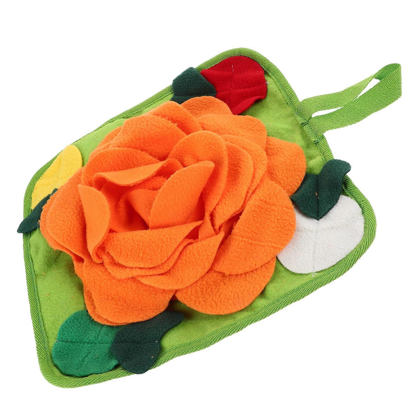 Rabbit Enrichment Foraging Mat for Slow Feeding 3Pcs Orange Pet Snuffle