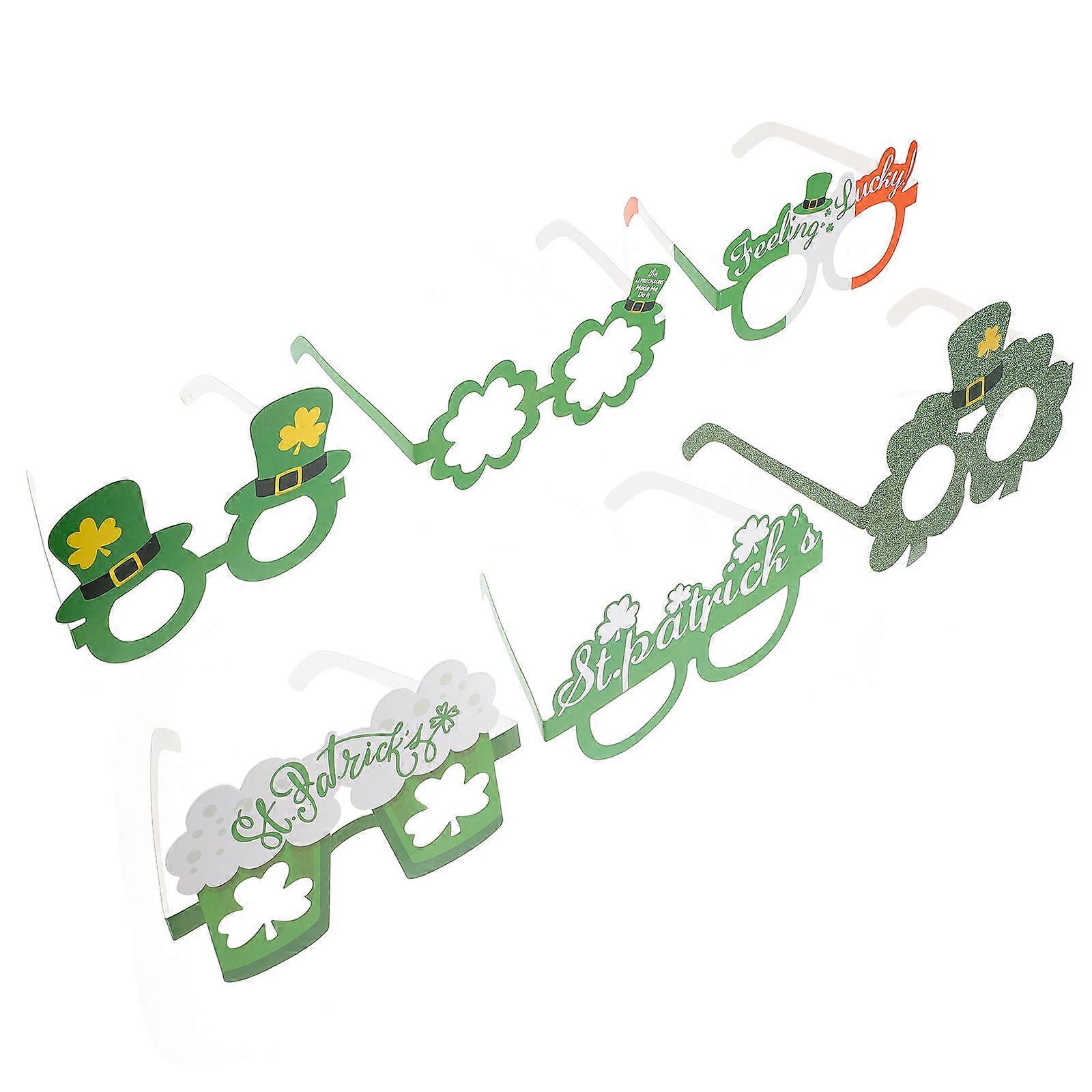 Funny Accessory 12Pcs St. Patrick's Day Eyewear Photo Props For Parties And Festivals Featuring Round Design
