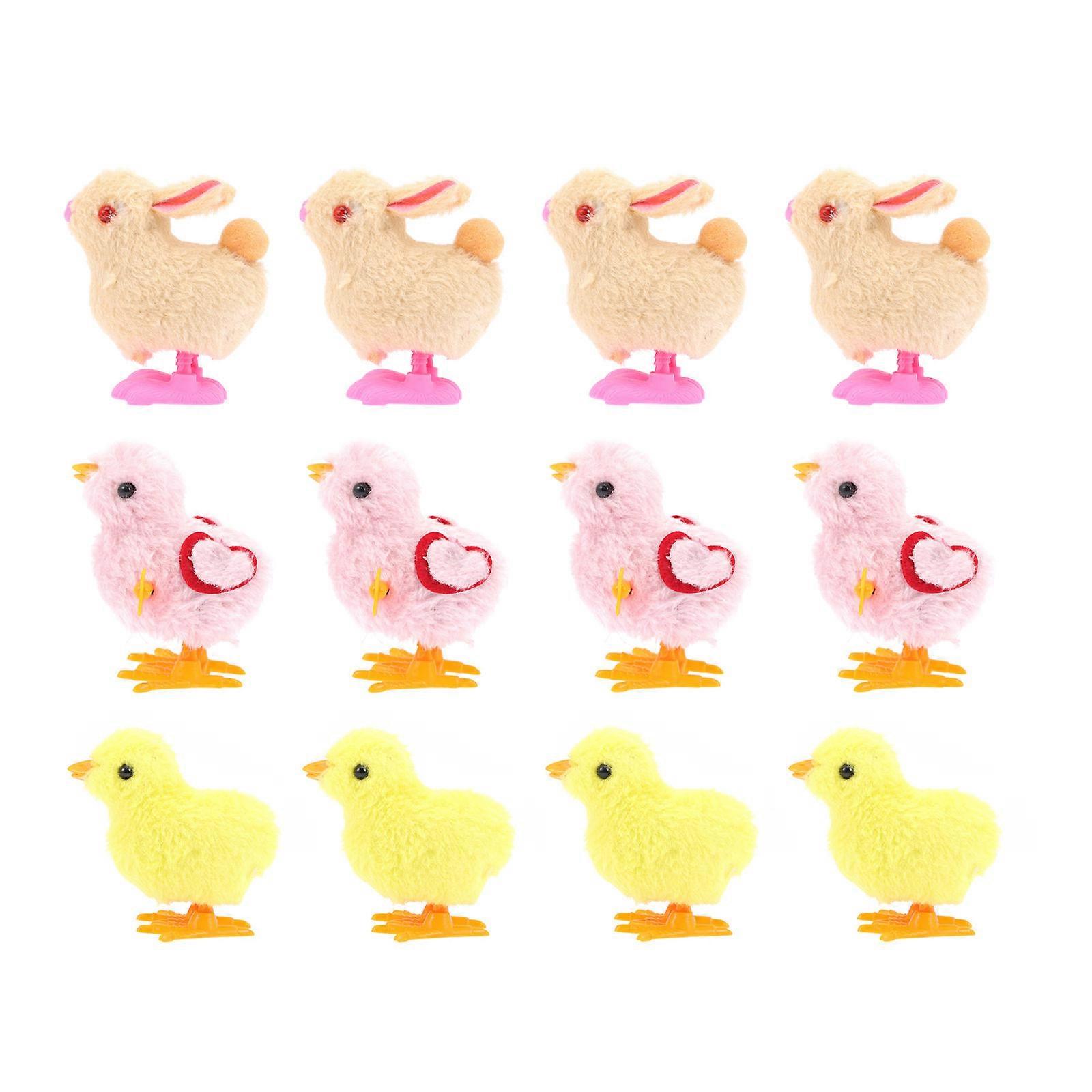Easter Animal Clockwork Toy for Kids Playing 12Pcs Creative Wind Up Plaything