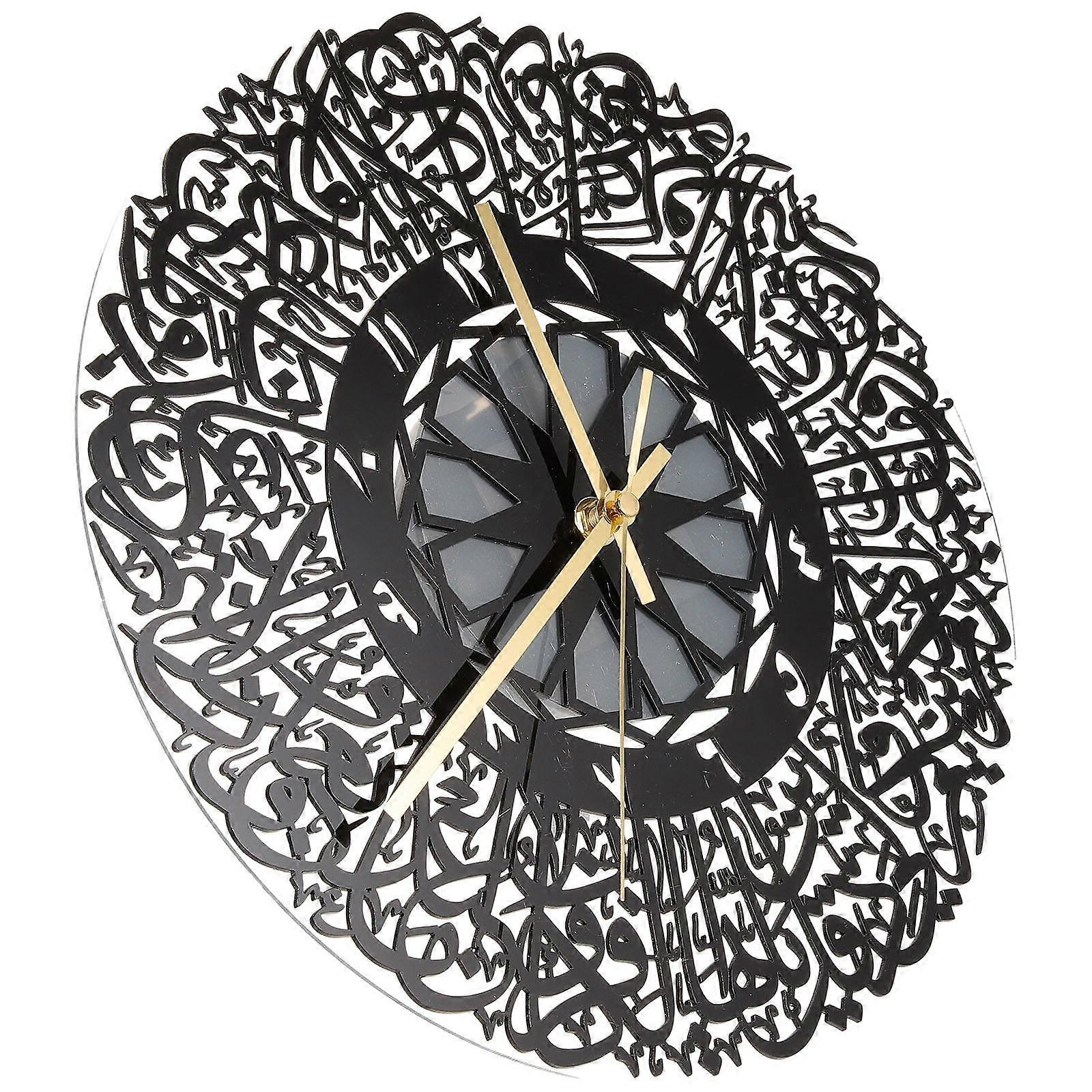 Black Wall Clock 11.8x11.8in Timekeeping Function Suitable For Home Garage Office 2Pcs