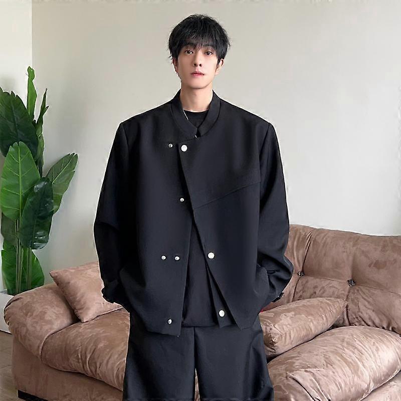 New Chinese Style Suit Stand Collar Suit Irregular Cut
