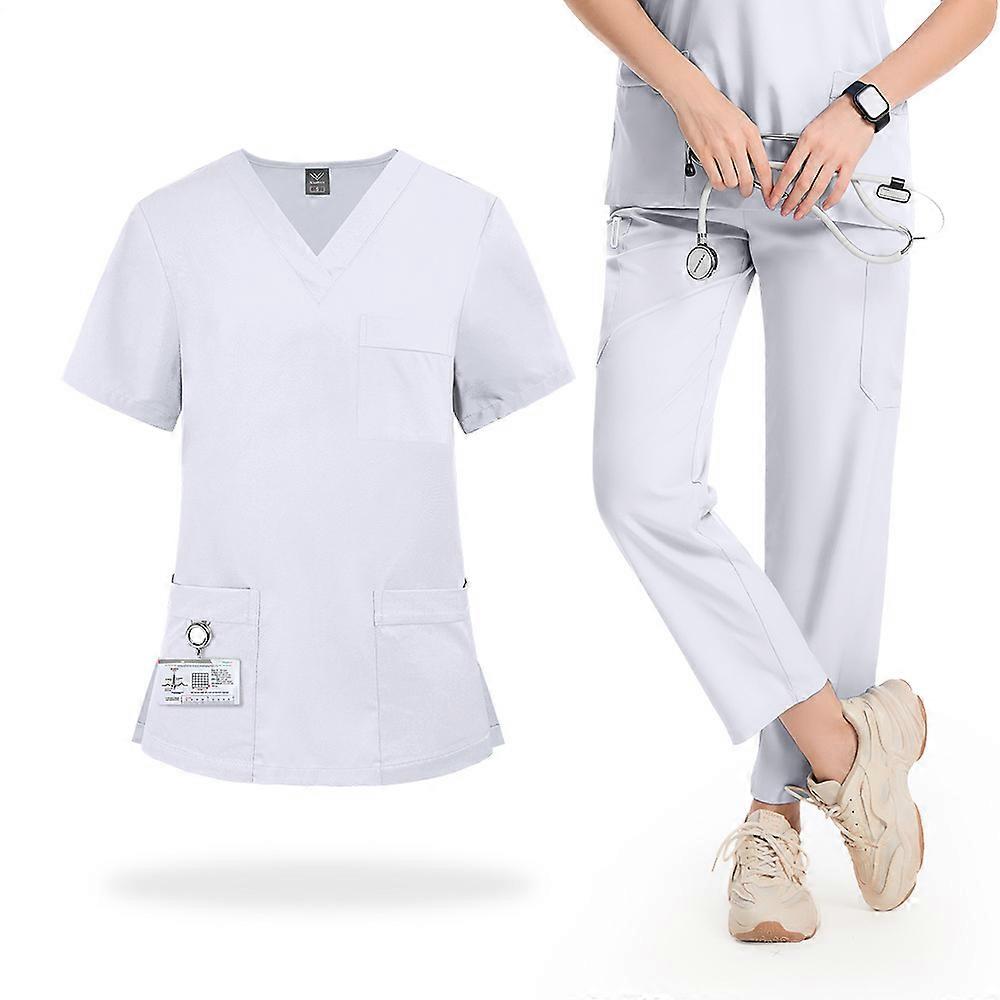 Medical Tops Pant Hospital Uniforms Women Scrubs Sets Nurses Accessories Dental Clinic Salon Spa Lab Workwear Clothes Suits
