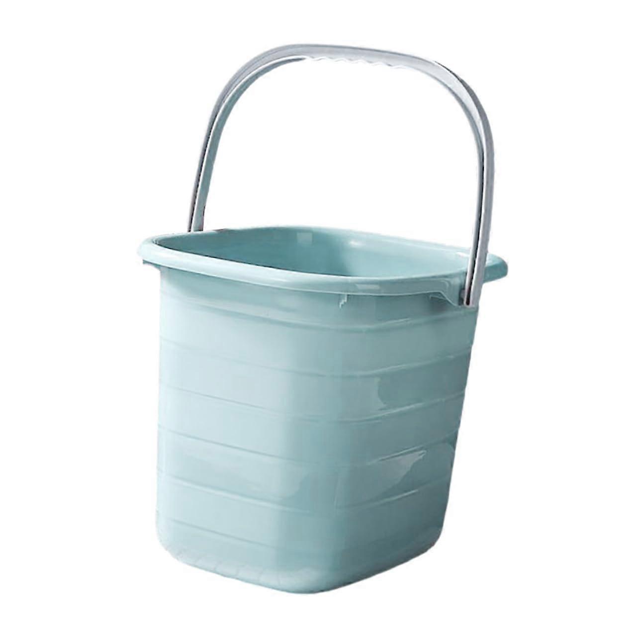 Portable Plastic Water Bucket With Handle Sturdy Multipurpose Bucket For Home Garden Laundry Dorm Hotels Ranch