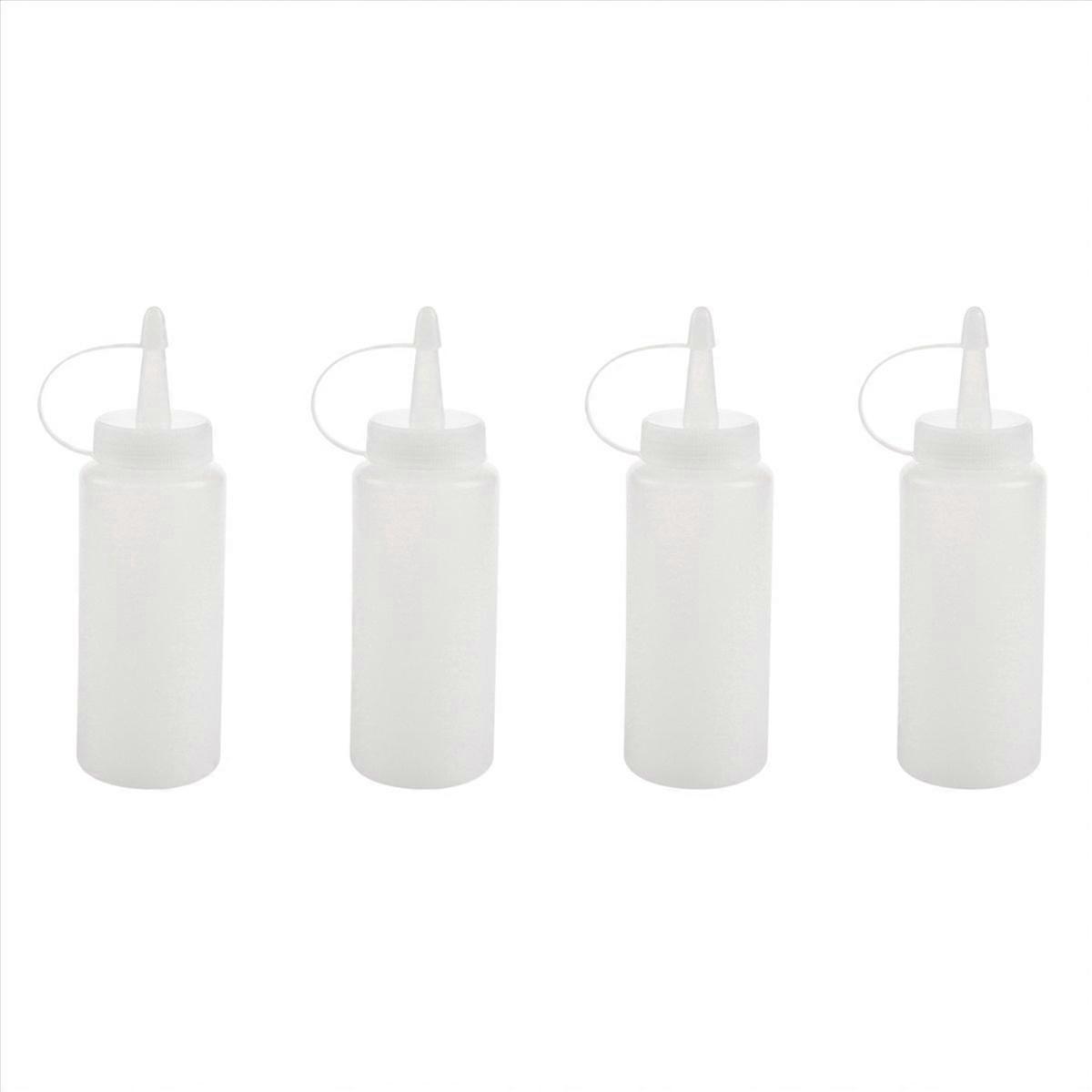 Plastic Squeeze Bottle Condiment Dispenser white 6oz