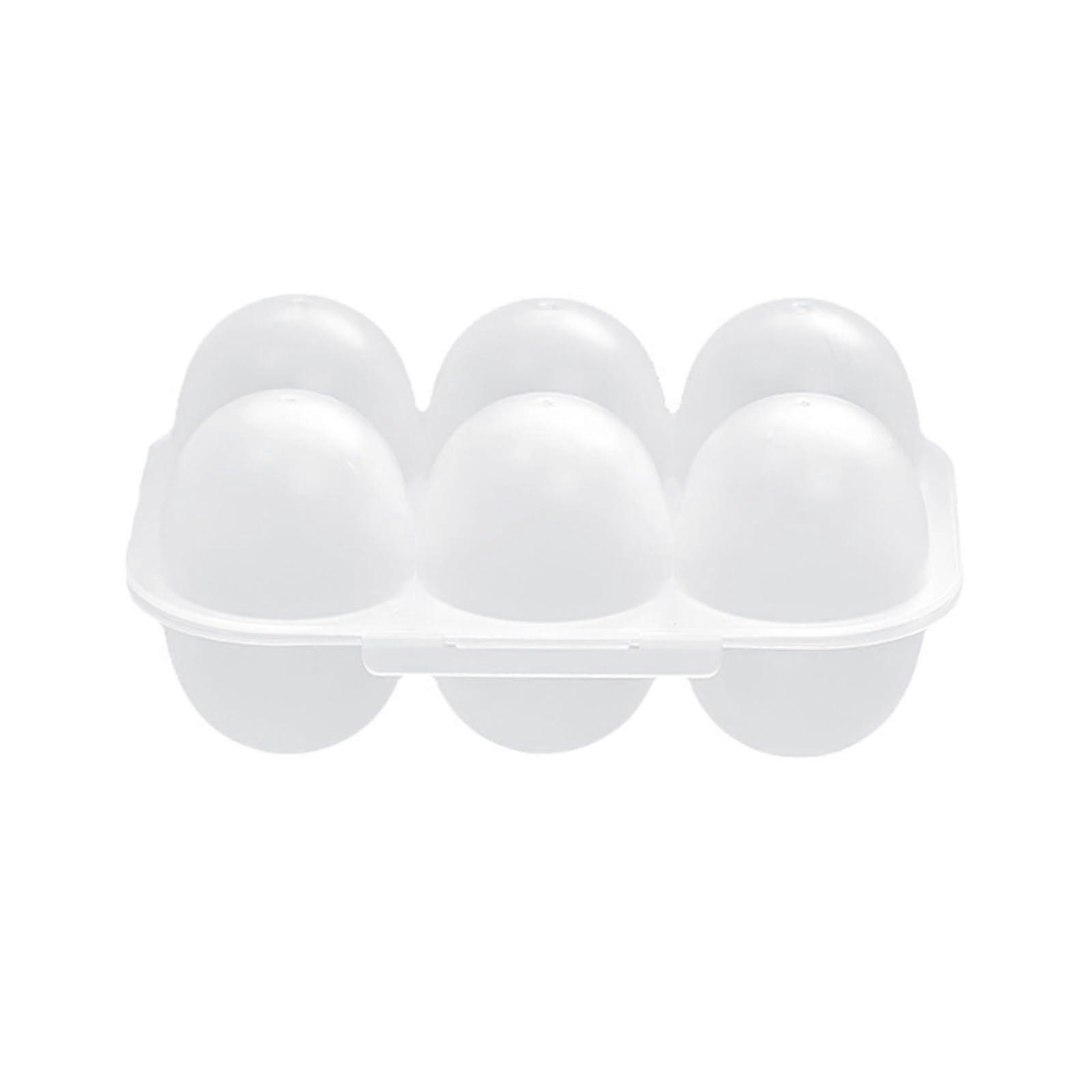 Eggs Holder 6Grid Storage Container With Fixed Handle Dustproof Box With Lid Camping Egg Carrier Case Organizer