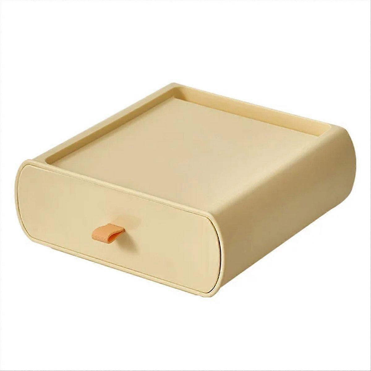 Drawer Storage Box, Desktop Storage Box, Storage Box,Tender Yellow