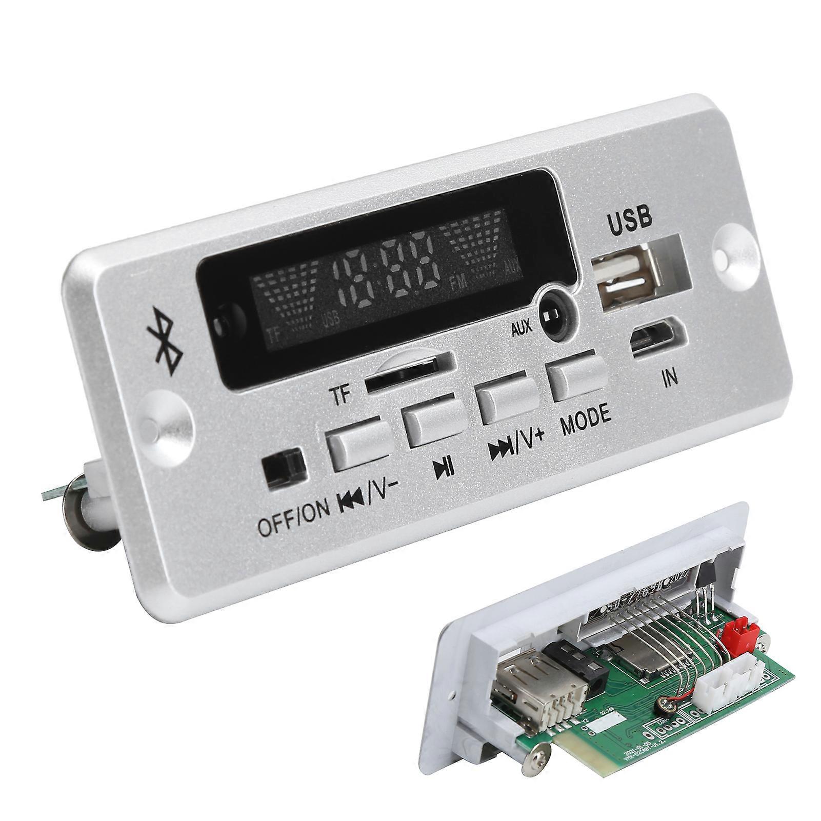 02CABT Universal WAV MP3 Decoder Board Bluetooth Call Silver 92x35x29mm