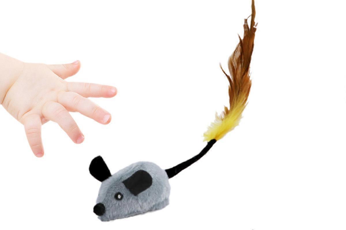 Interactive Cat Toy Indoor Escaping Mouse Squeaky Auto-Turn Rechargeable