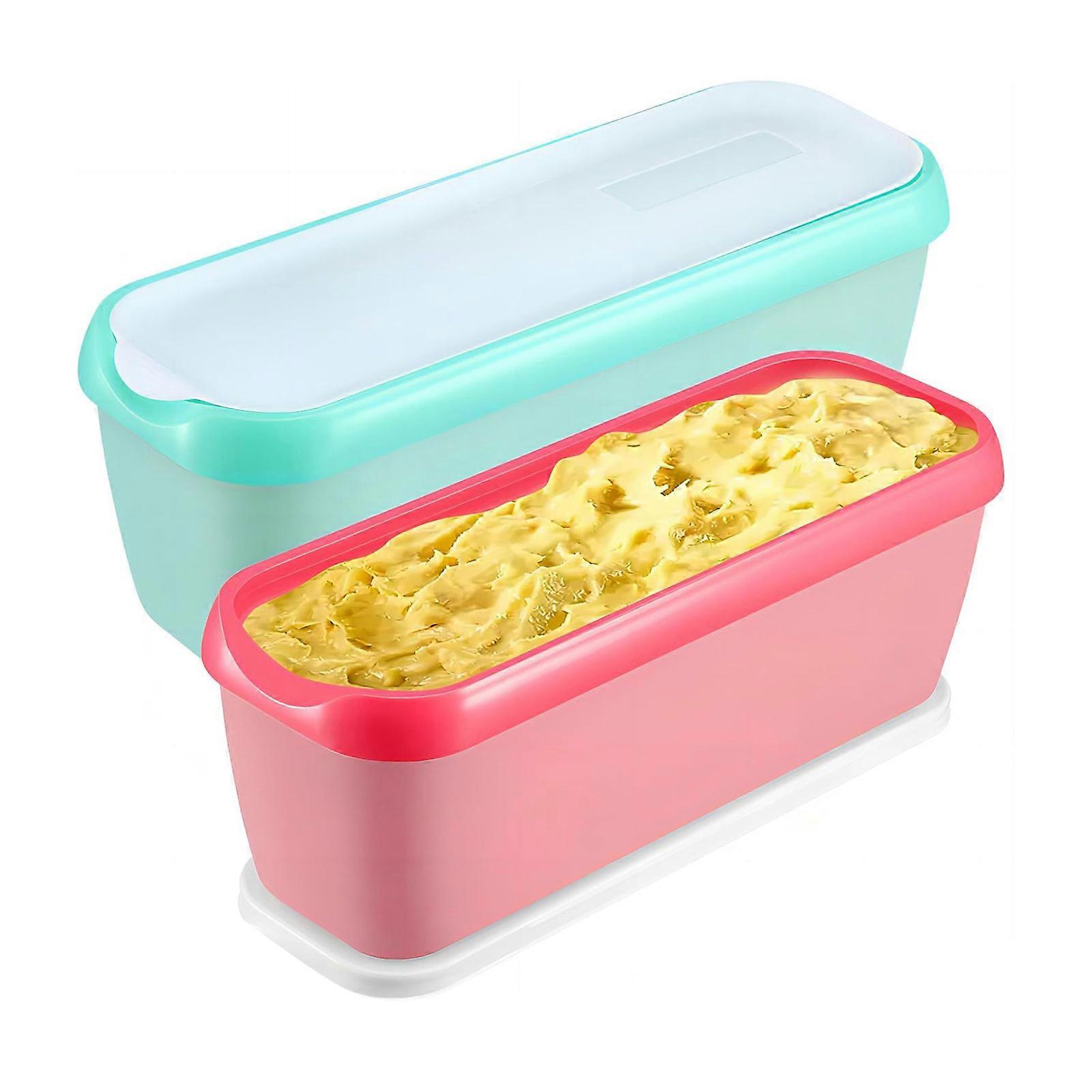 Large Capacity Ice Cream Container Versatile Ice Cream Storage Box for Home Freezer Container Yogurt Sorbet Containers Multicolor