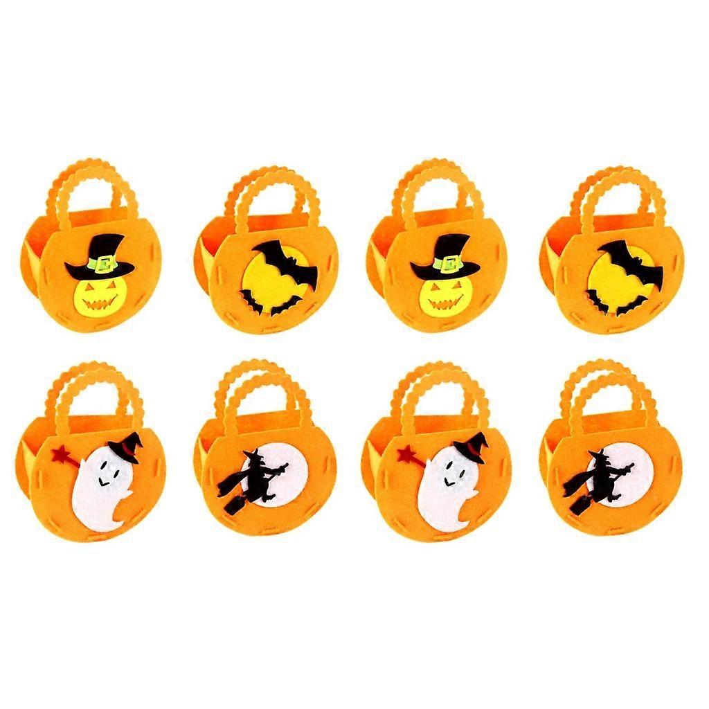 هالوين أكياس حلوى اليقطين للأطفال ، خدعة أو يعامل ، حقيبة يد غير منسوجة من شعر اليقطين النسيج دلاء حامل