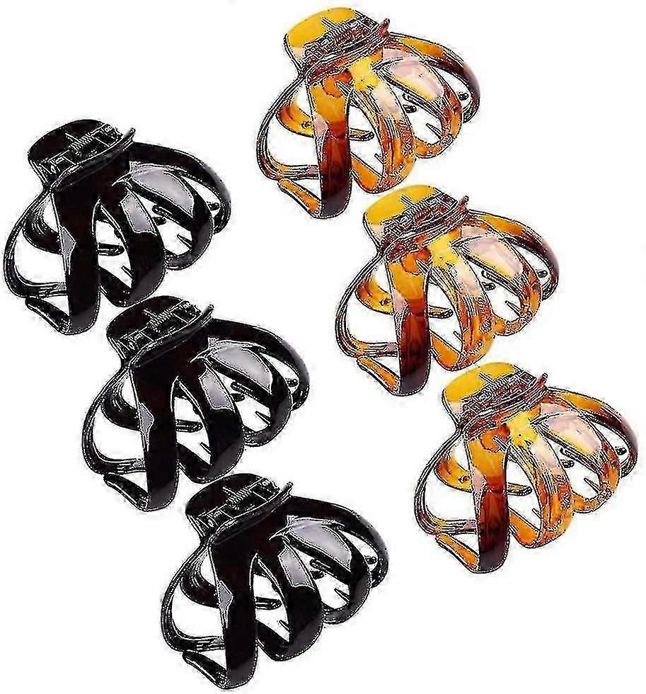 6 τεμάχια αντιολισθητικά κλιπ μαλλιών για χταπόδι με λαβή - Ιδανικά για μεγάλα μαλλιά