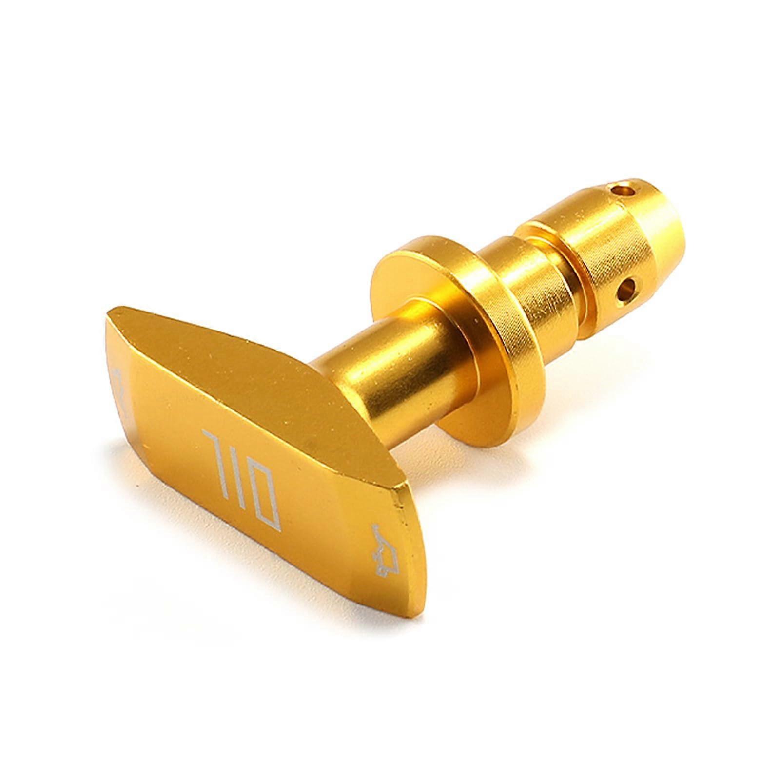 Pull Handle Engine Oil Dipstick Handle Aluminum Gold, Transmission Oil Dipstick Pull, Caliper Style