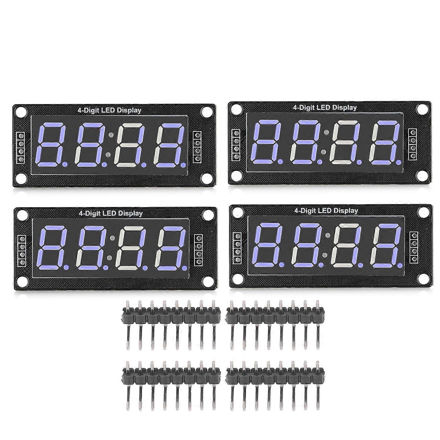 4 Set 4 Digit Digital Tube LED Display Board 7 Segments Clock Module TM1637 0.56in Blue MRA041C