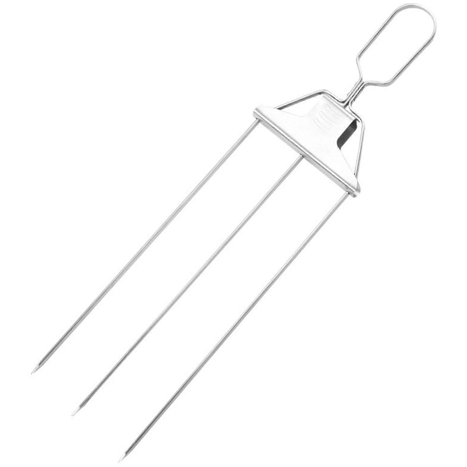3 Way Grill Skewers, Stainless Steel Skewers For Bbq, Grill, Camping Barbeque Grill Fork For Meat, Chicken A