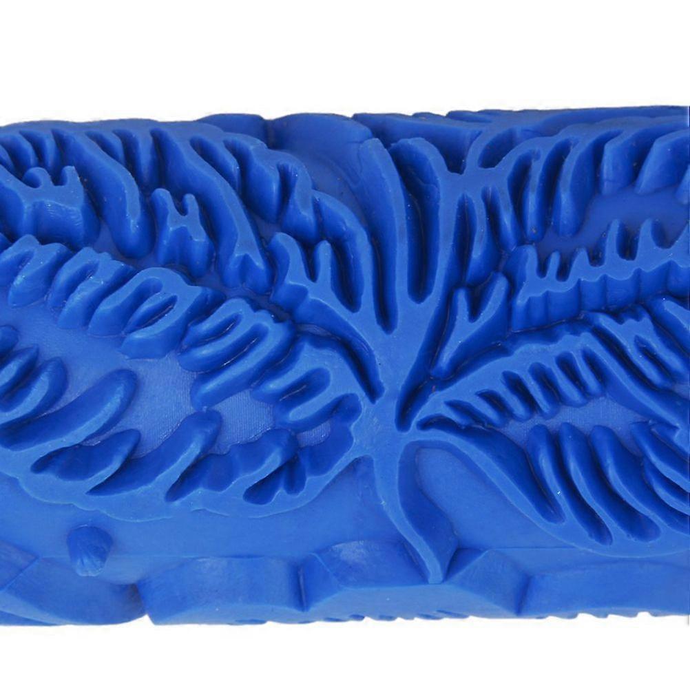 15cm Wall Empaistic Flower Pattern Painting Roller for Decoration Machine (Blue)