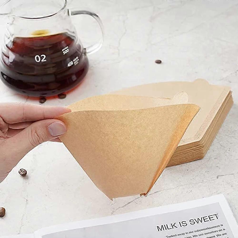 40 st. konkavefilterpapper kaffekaffefilter 2-4 koppar engångsdroppspapper för kaffebryggare tillbehör