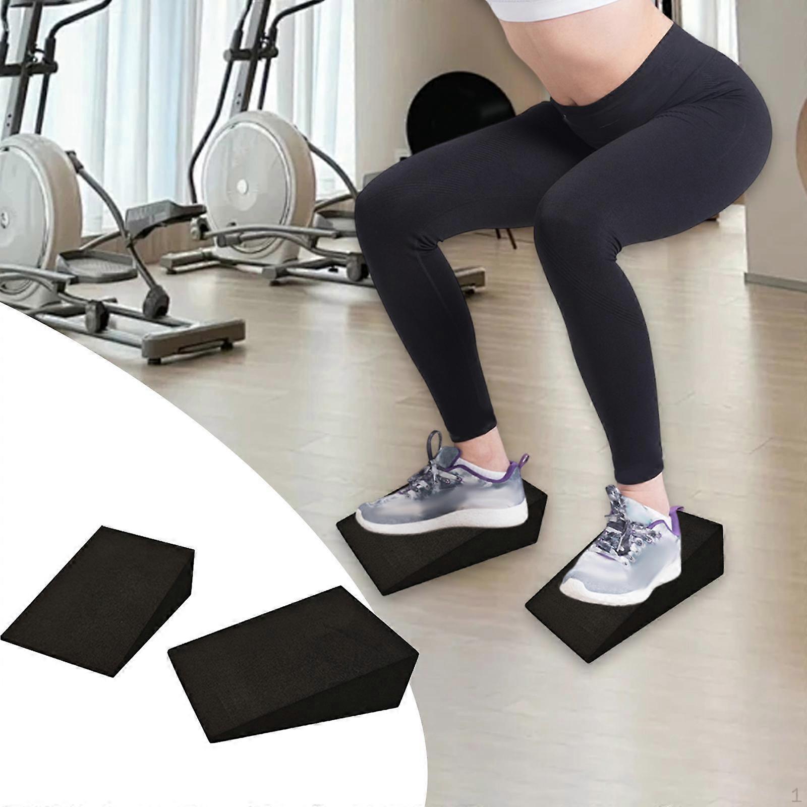 2Pcs Squat Wedge Block Slant Board Calf Stretcher Heel Elevated Squats