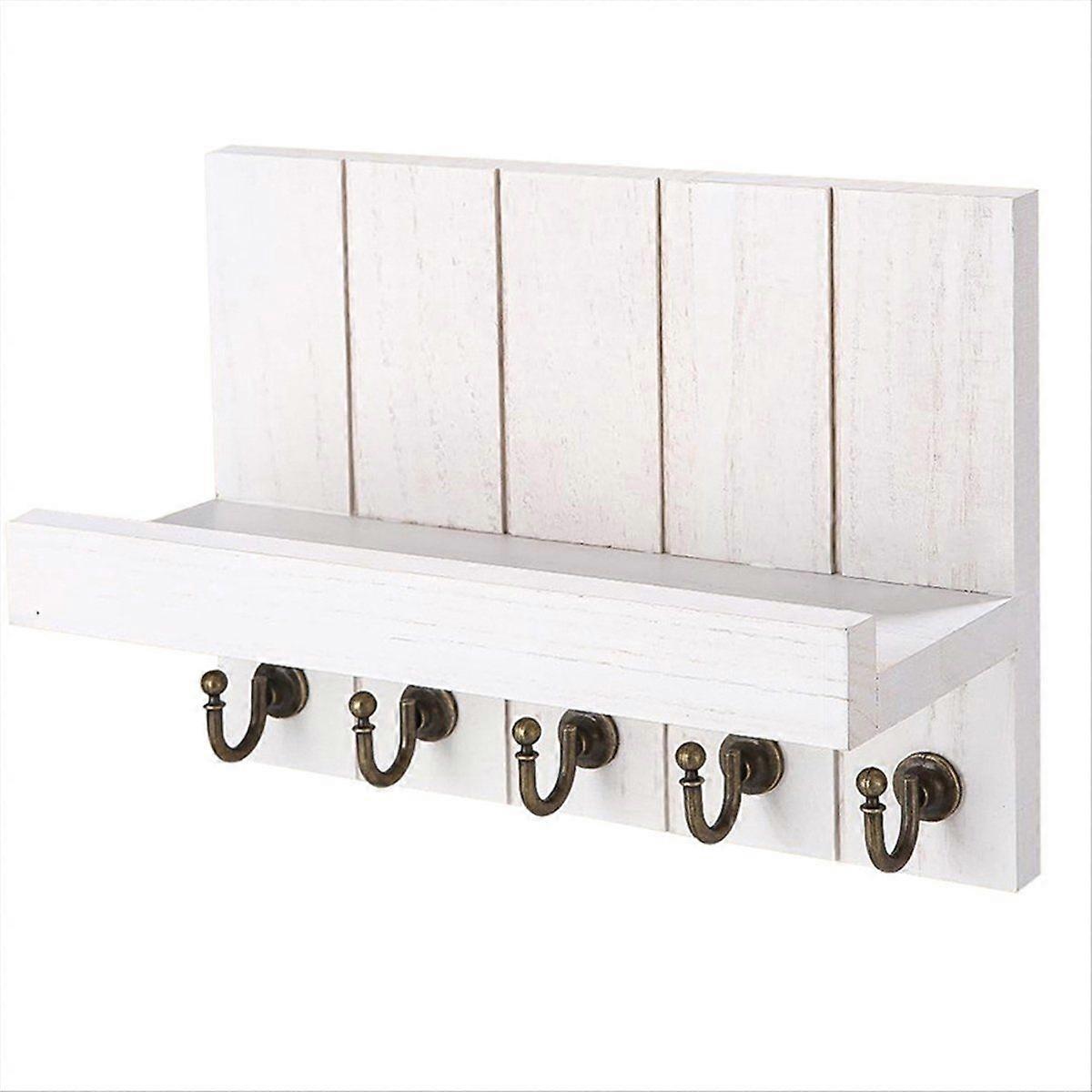 Key Storage Hook, Wall Mounted Holder for Handbag and Hat, White