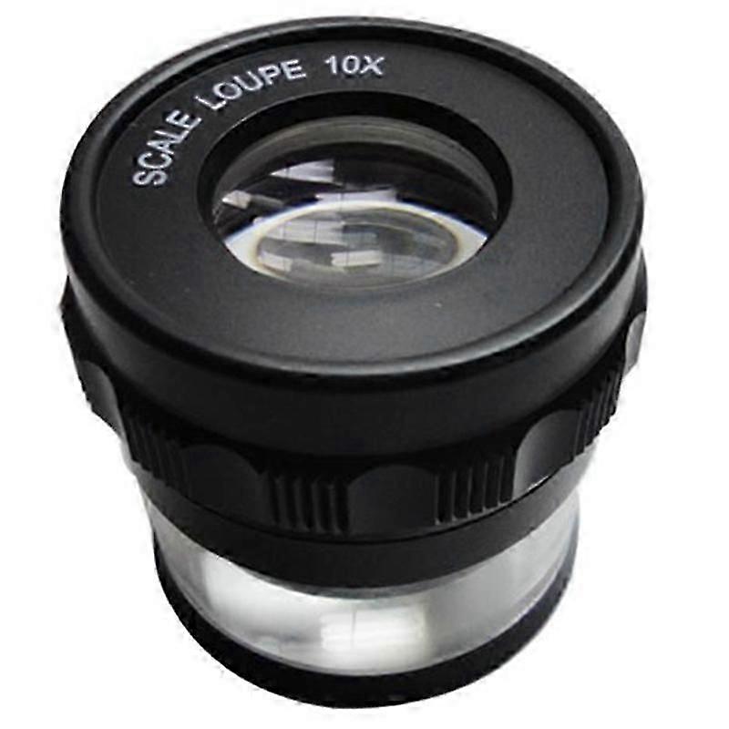 10X Stand Measuring Magnifier Scale Loupe Magnifying Glass 10X with Scaled Magnifier