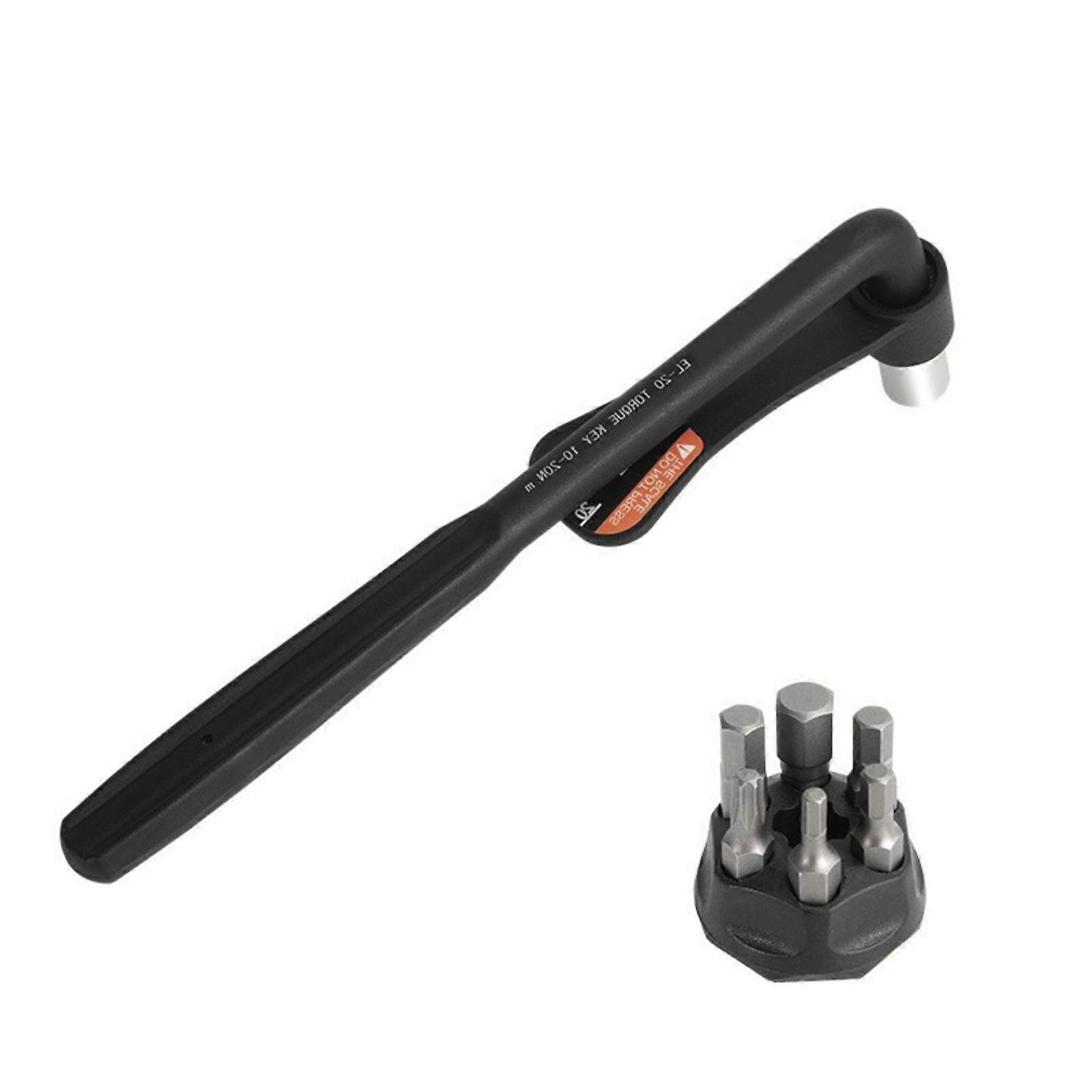 Professional 3-10Nm/10-20Nm Bicycles Portable Torque Wrench with Bit Nylon Handle Adjustment Bicycles Repair Tool Multicolor