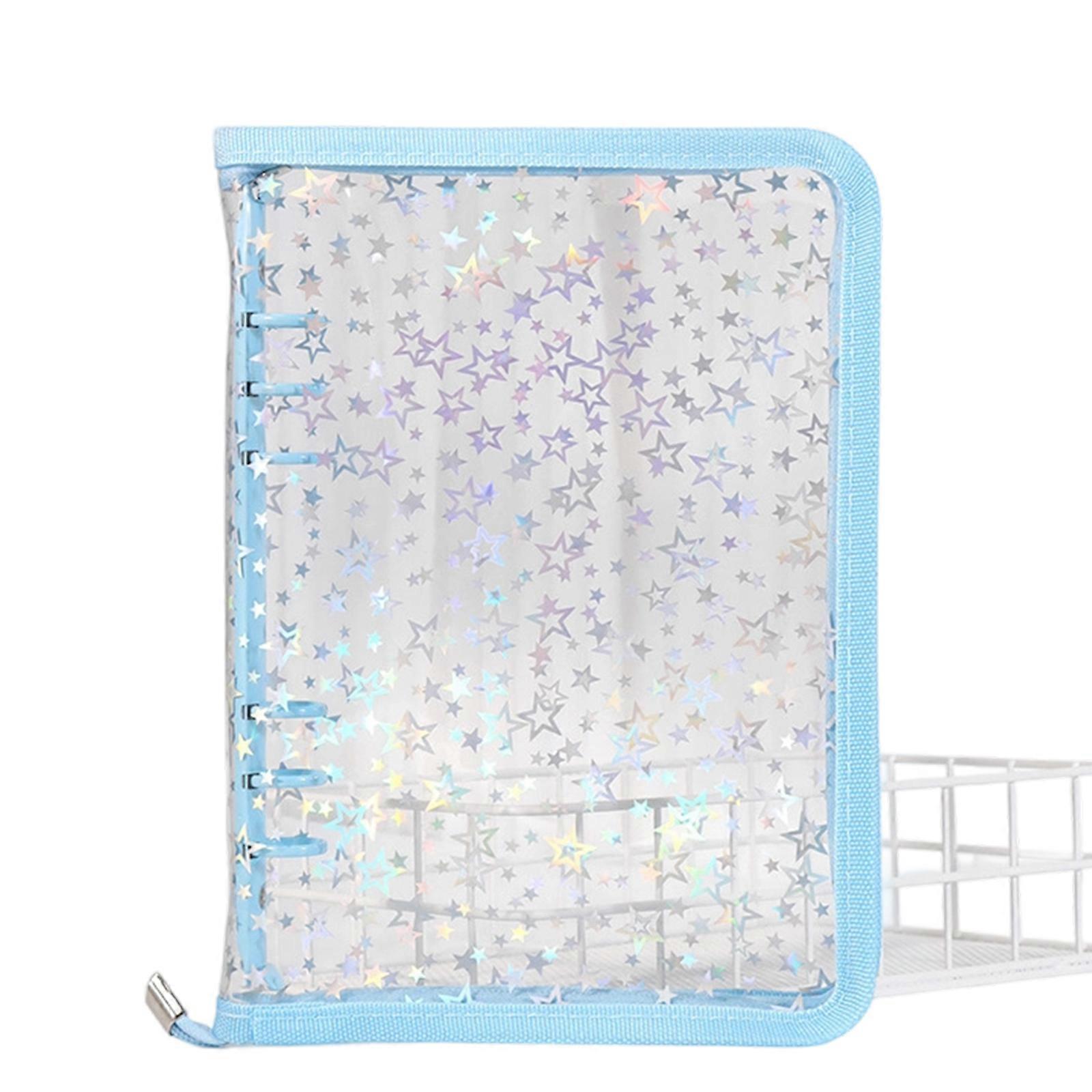 Reusable PVC Sticker Organiser 6 Ring Notebook Refillable Pages For Journals Meeting Notes Sticker Collection Multicolor