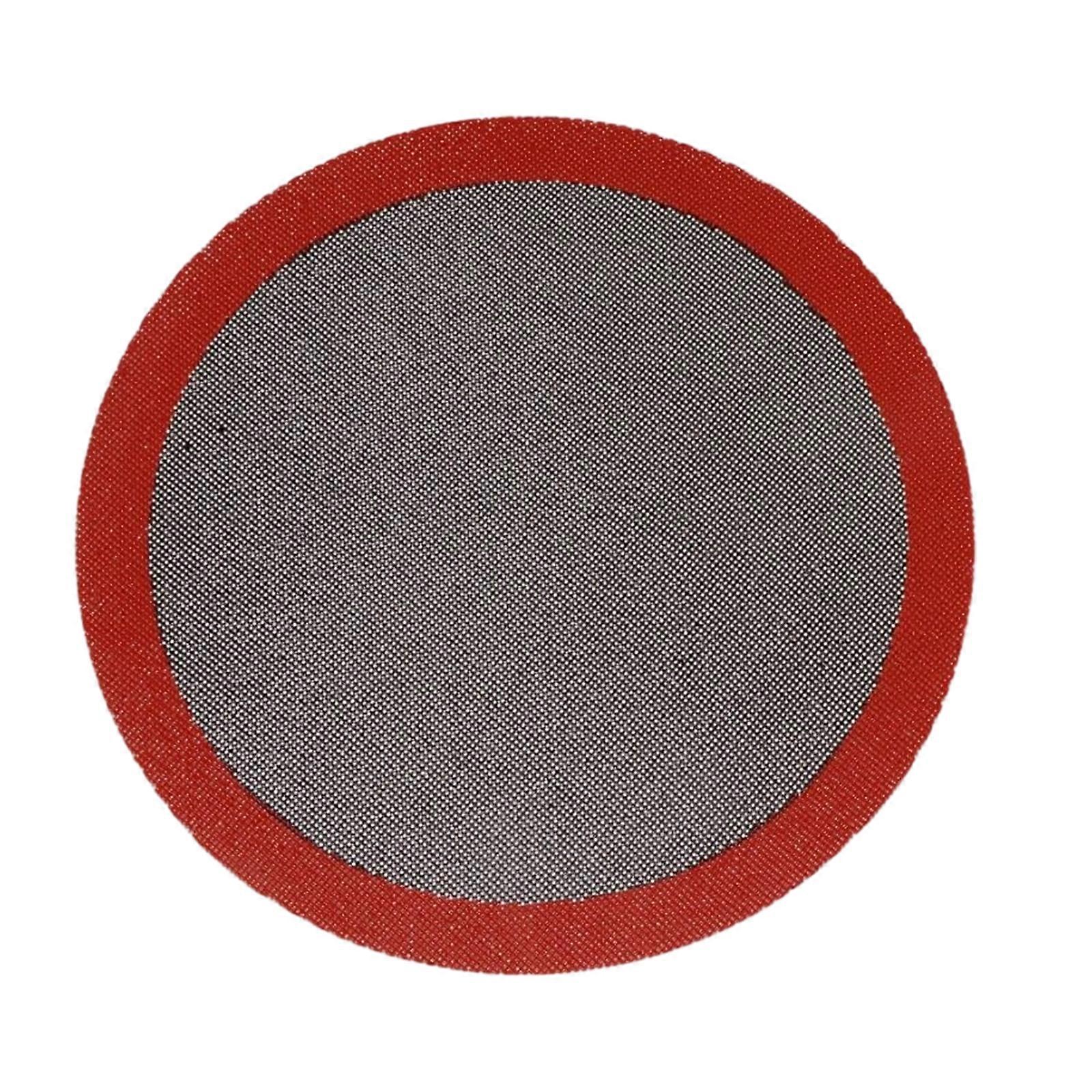 Silicones Grill Mat With Nonstick Design Rollable Kitchen Baking Sheet Liner Fit Most Ovens And Barbecue Grates  Round black backgrou