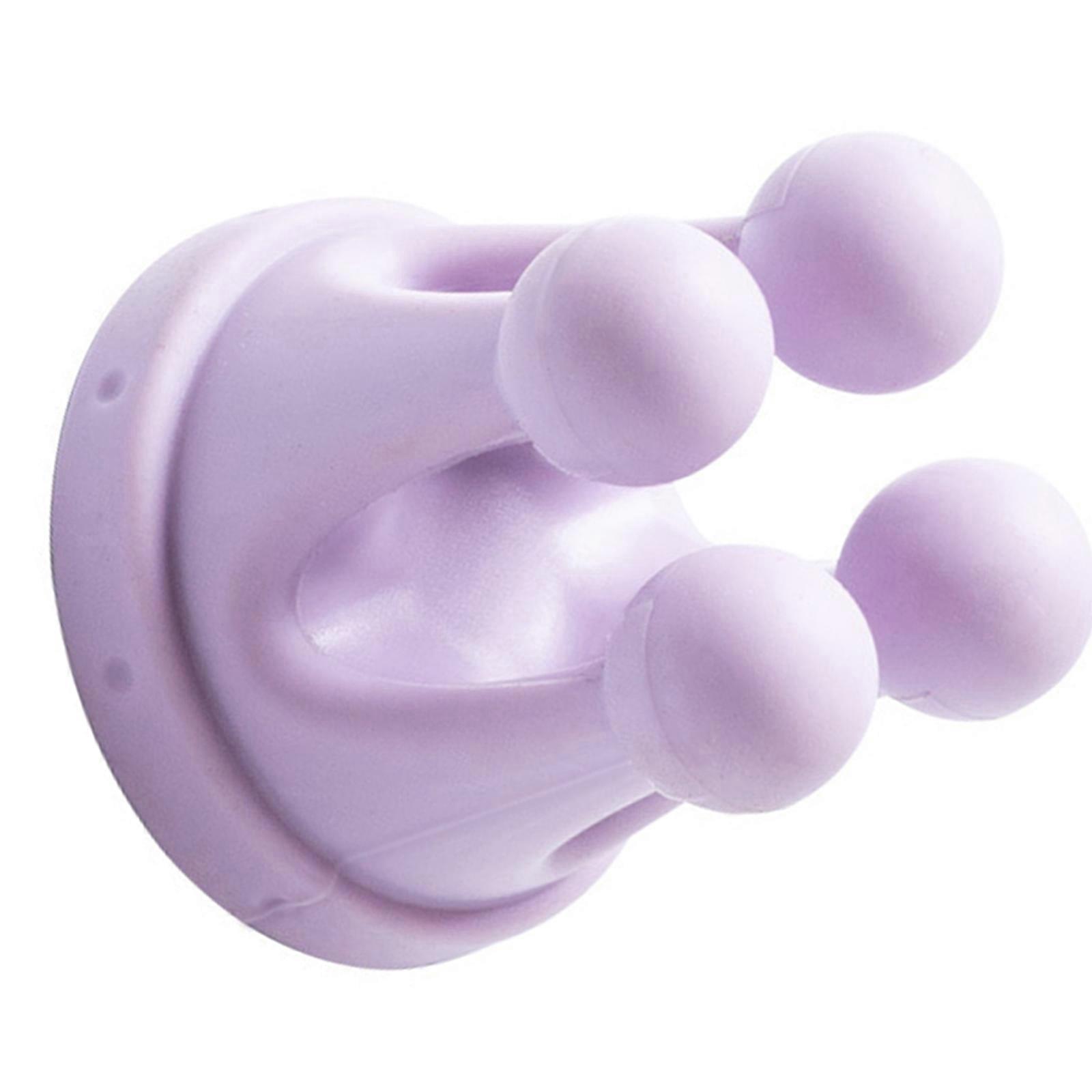 Silicone Adhesive Wall Hook Multi Purpose Use For Kitchen Bathroom Organizing Holds Towels Utensils Toothbrush Holder  Purple
