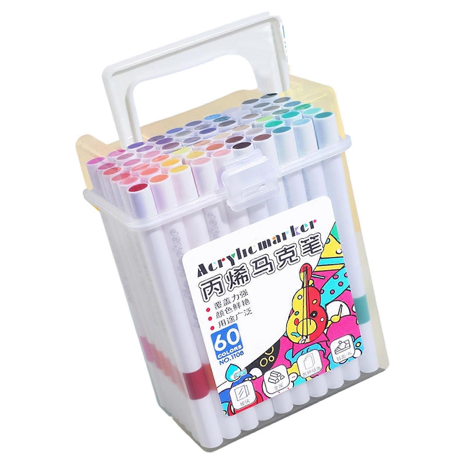 Creative Drawing Sketching Art Markers Paint Markers Set Safe Pigments Smooth Flow Technology Crafting Essential Tools  60 colors