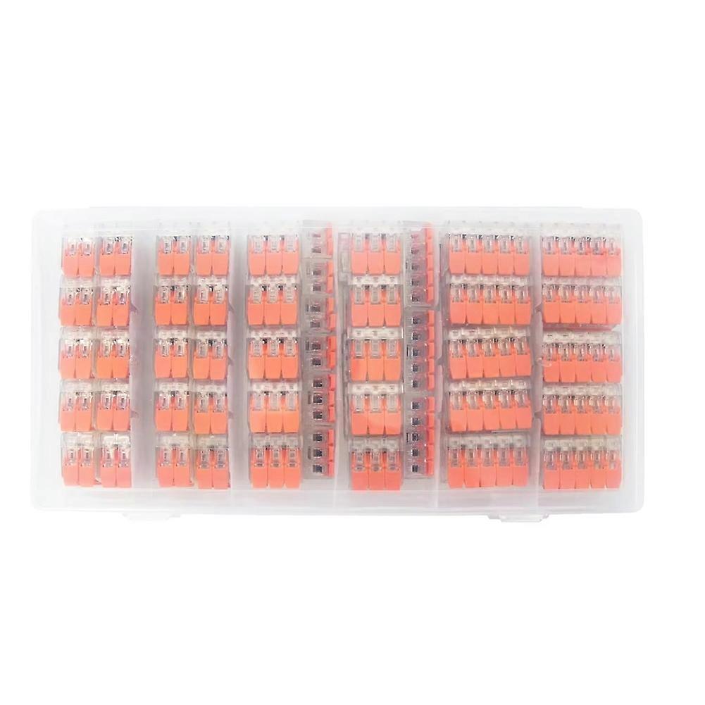 Lever Wire Connector Kit, 90 PCS Transparent Compact Splicing Wire Connectors, Push-in 2/3/5 Conductor Electrical