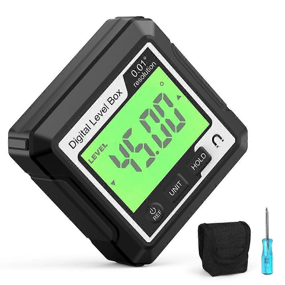 Digital Electronic Level Digital Angle Fnder 90°Magnetic Inclinometer Protractor Precision Level Box Black