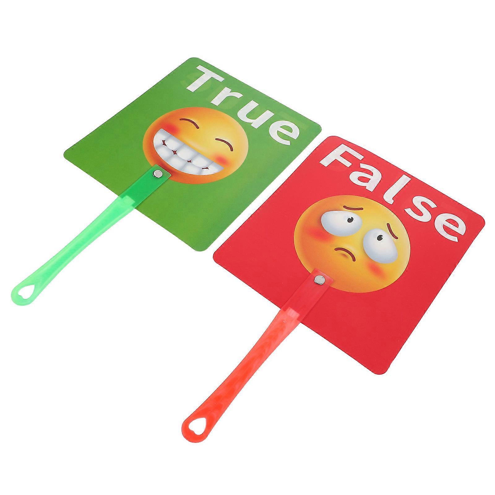 Early Education Classroom 2Pcs True False Paddles for Training Use