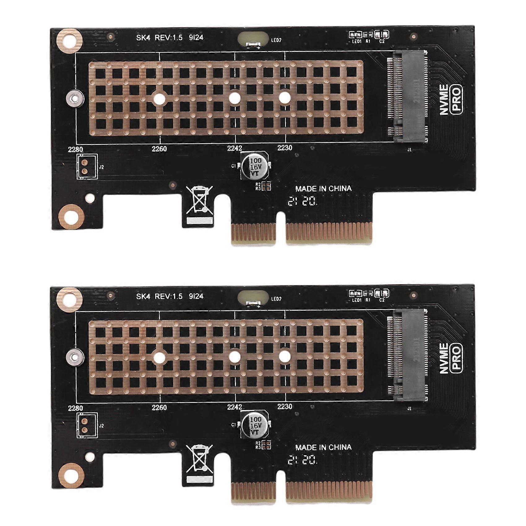 4X M.2 NVME SSD to PCIe 4.0 Adapter Card 64Gbps SSD PCIe4.0 X4 Adapter for Desktop PC PCI-E GEN4 Ful