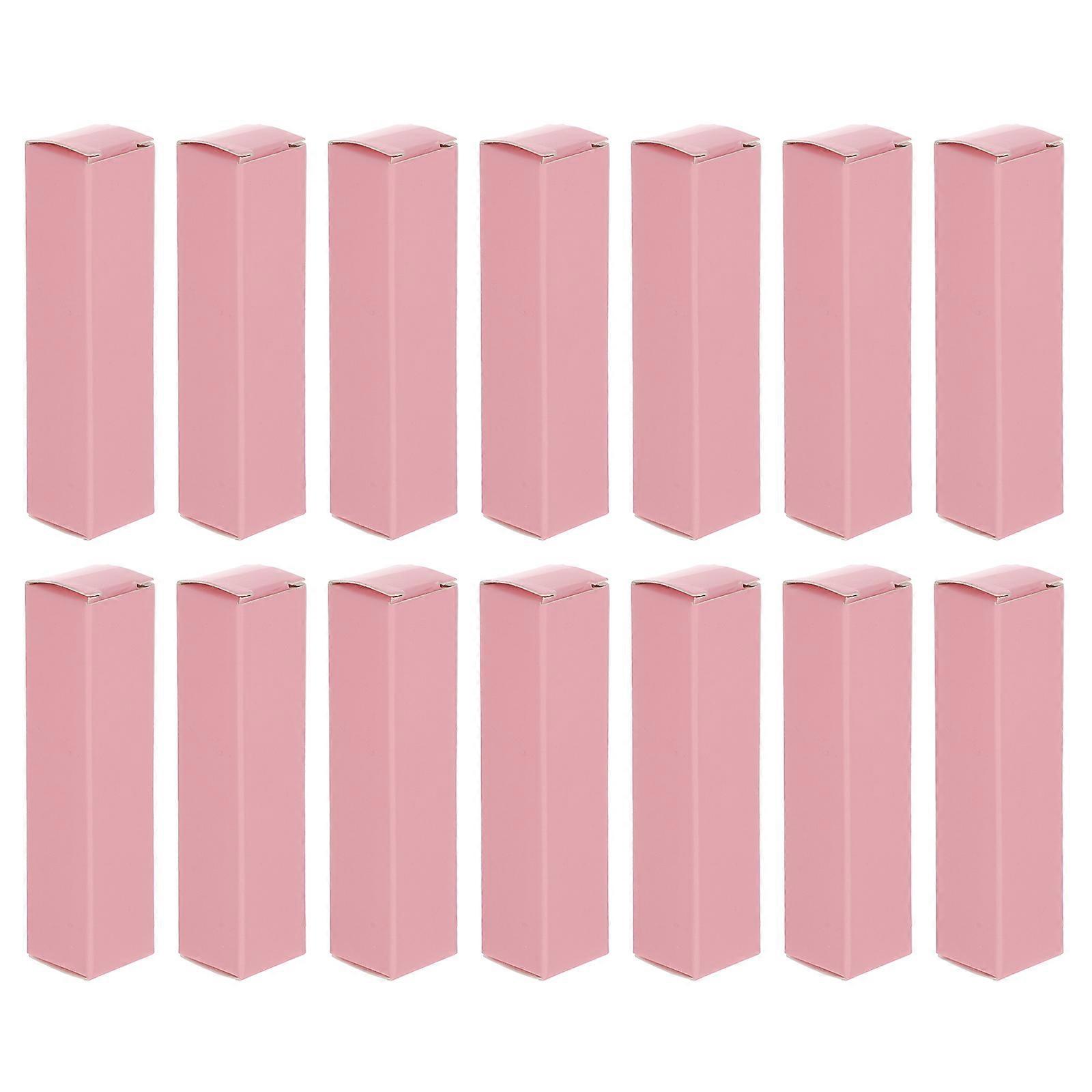 Kraft Paper Boxes Lipstick Packaging Boxes for Storage Use 50Pcs Pink