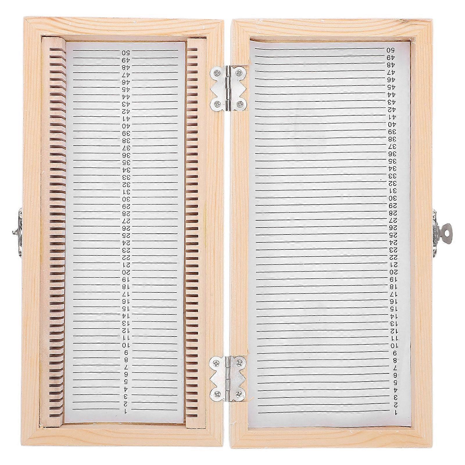 Biology Slide Storage Case for Prepared Slides 3Pcs Wooden