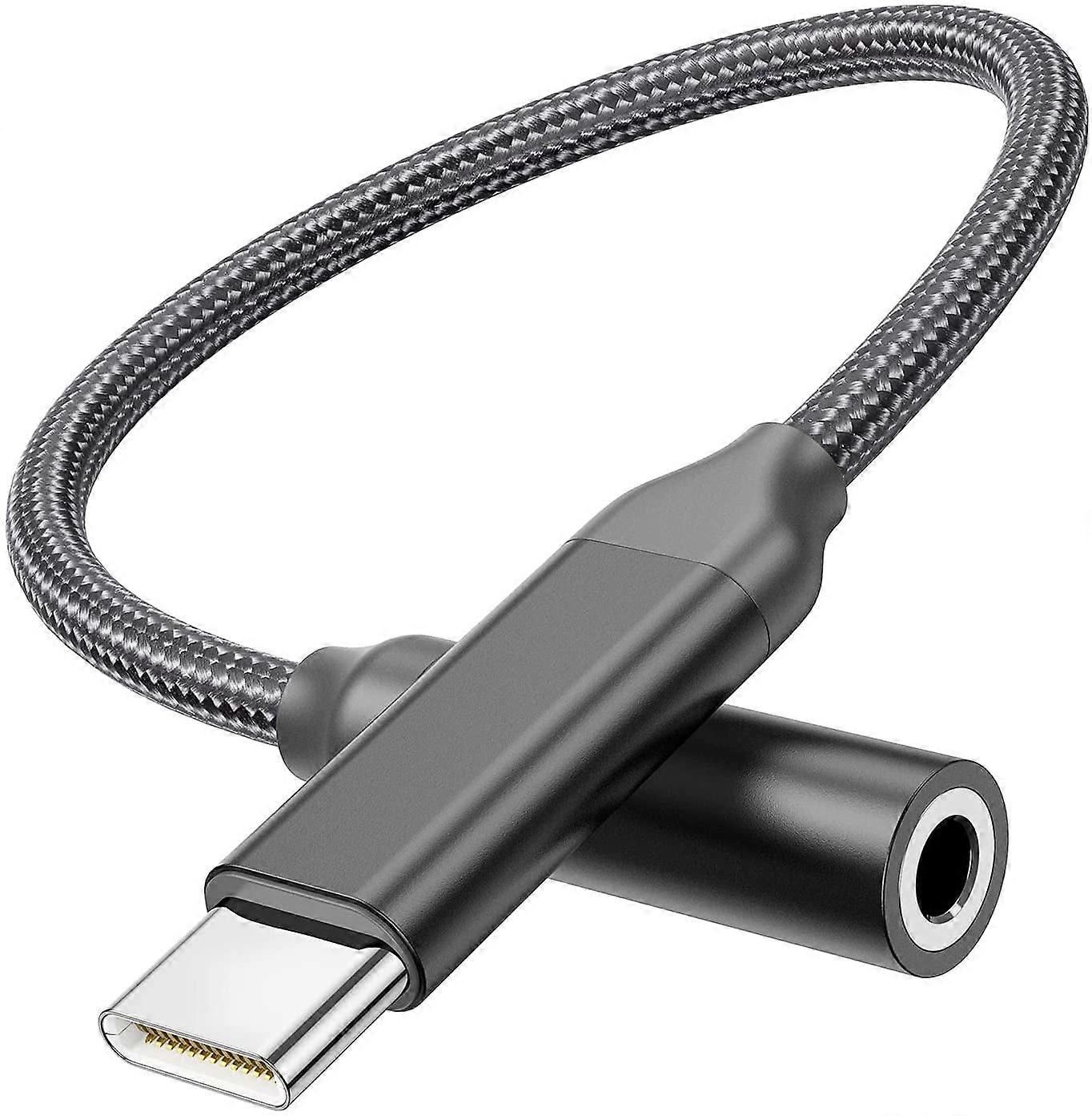 USB C to 3.5mm Headphone Adapter, Type C to Aux Audio Dongle Cable Cord for Pixel 5 4 3 XL, compatible with Samsung Galaxy S21 S20