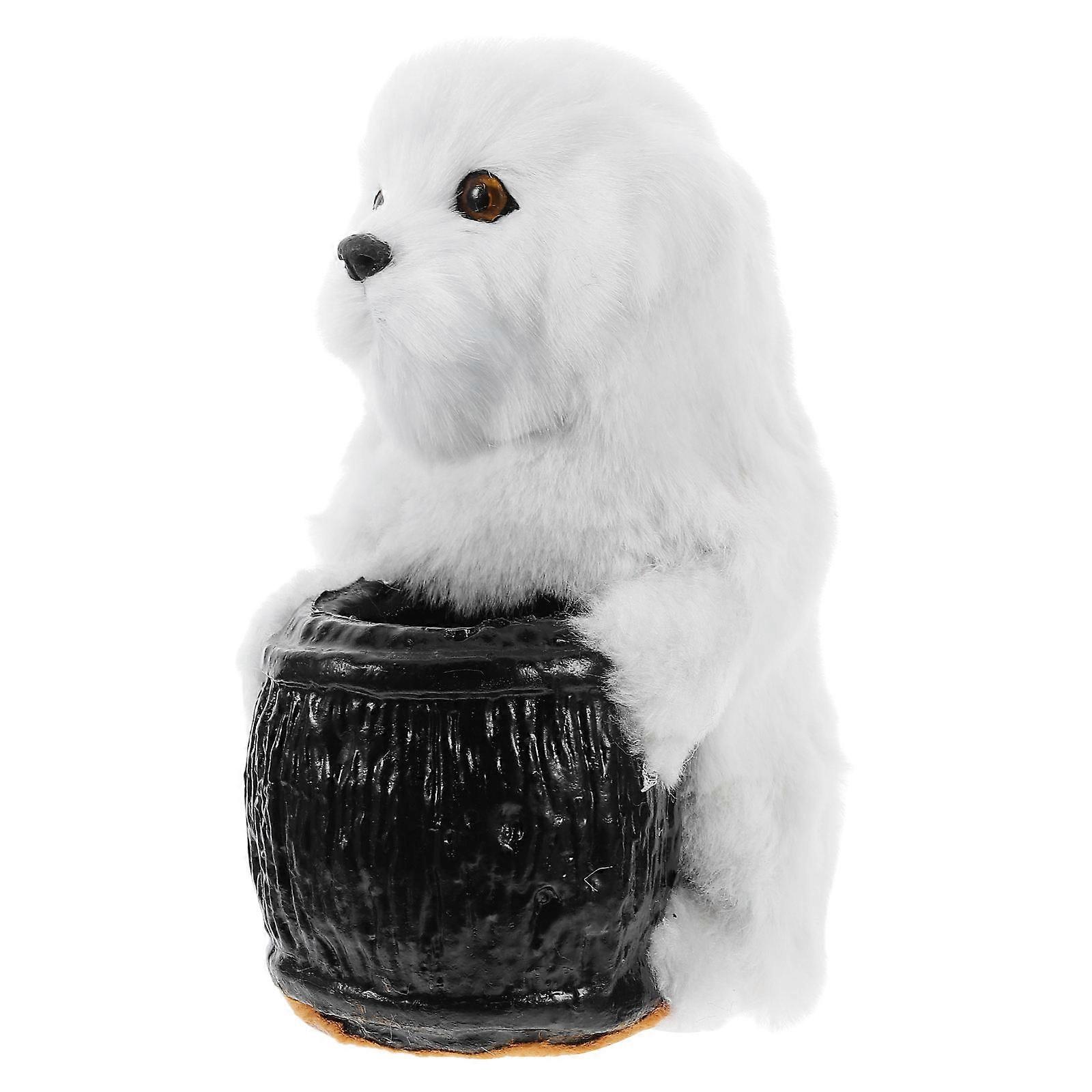 Cute Dog Plush Pen Holder for Desk Organization with Multi-Function