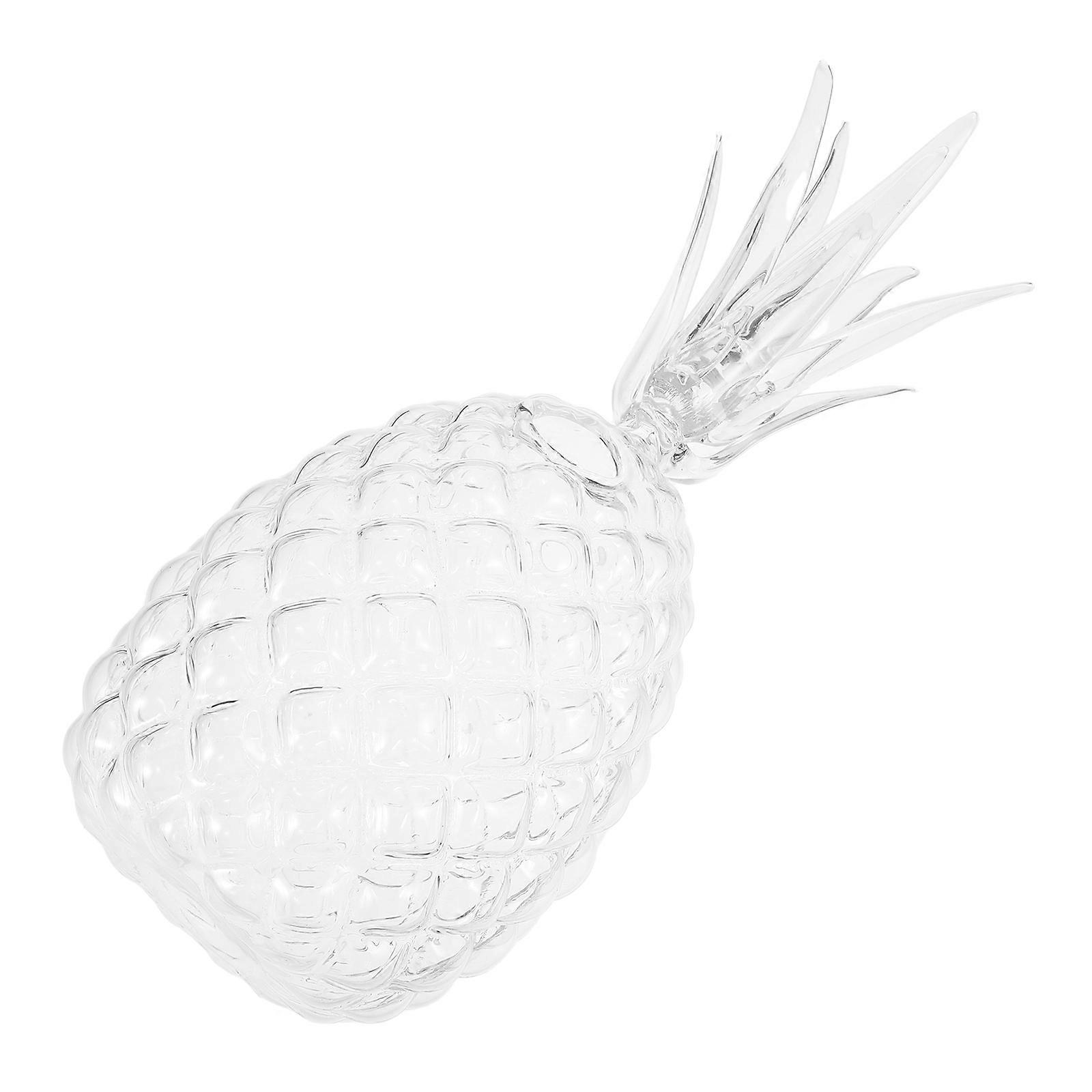 Pineapple Straw Cup Glass Drinking Cup for Drinks Clear Glassware