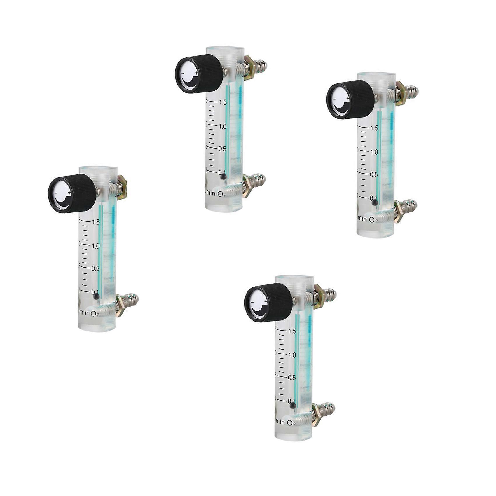 4X 0.1-1.5LPM 1.5L Oxygen Flow Meter Flowmeter with Control Valve for Oxygen Air Gas