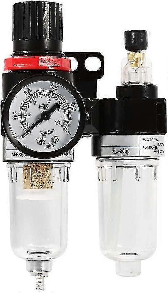 1/4 "فلتر هواء مضمن ، منظم ومزلق - فاصل الماء والزيت ضاغط