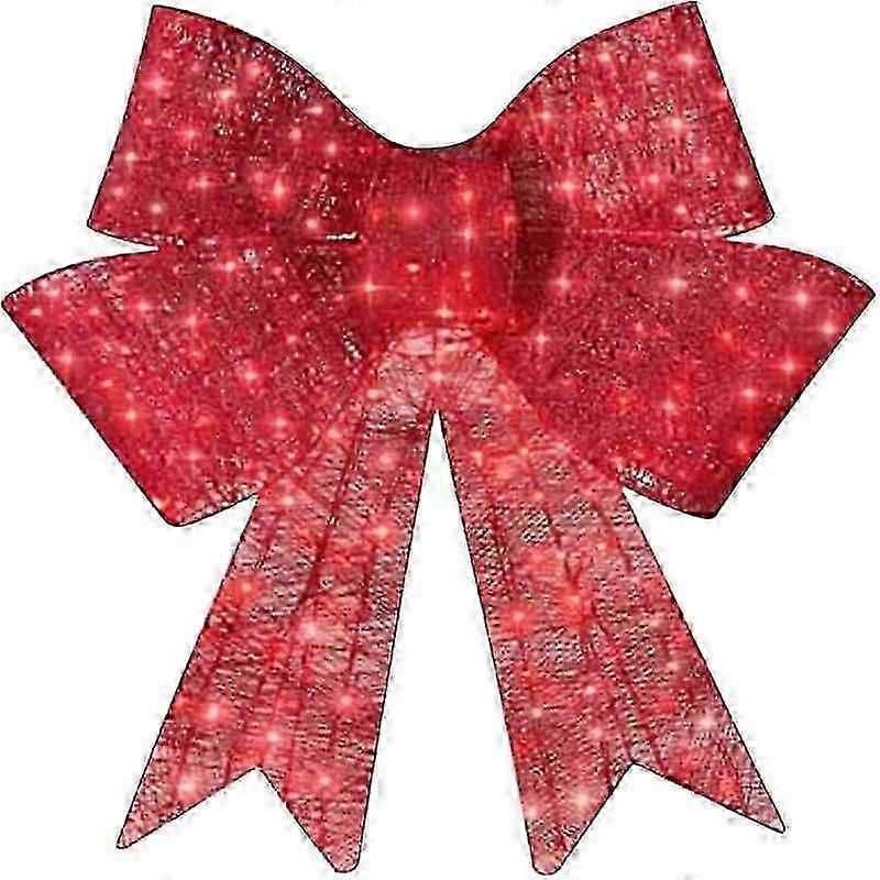 Décoration de Noël lumineuse XL avec nœud papillon rouge, grand nœud papillon rouge lumineux