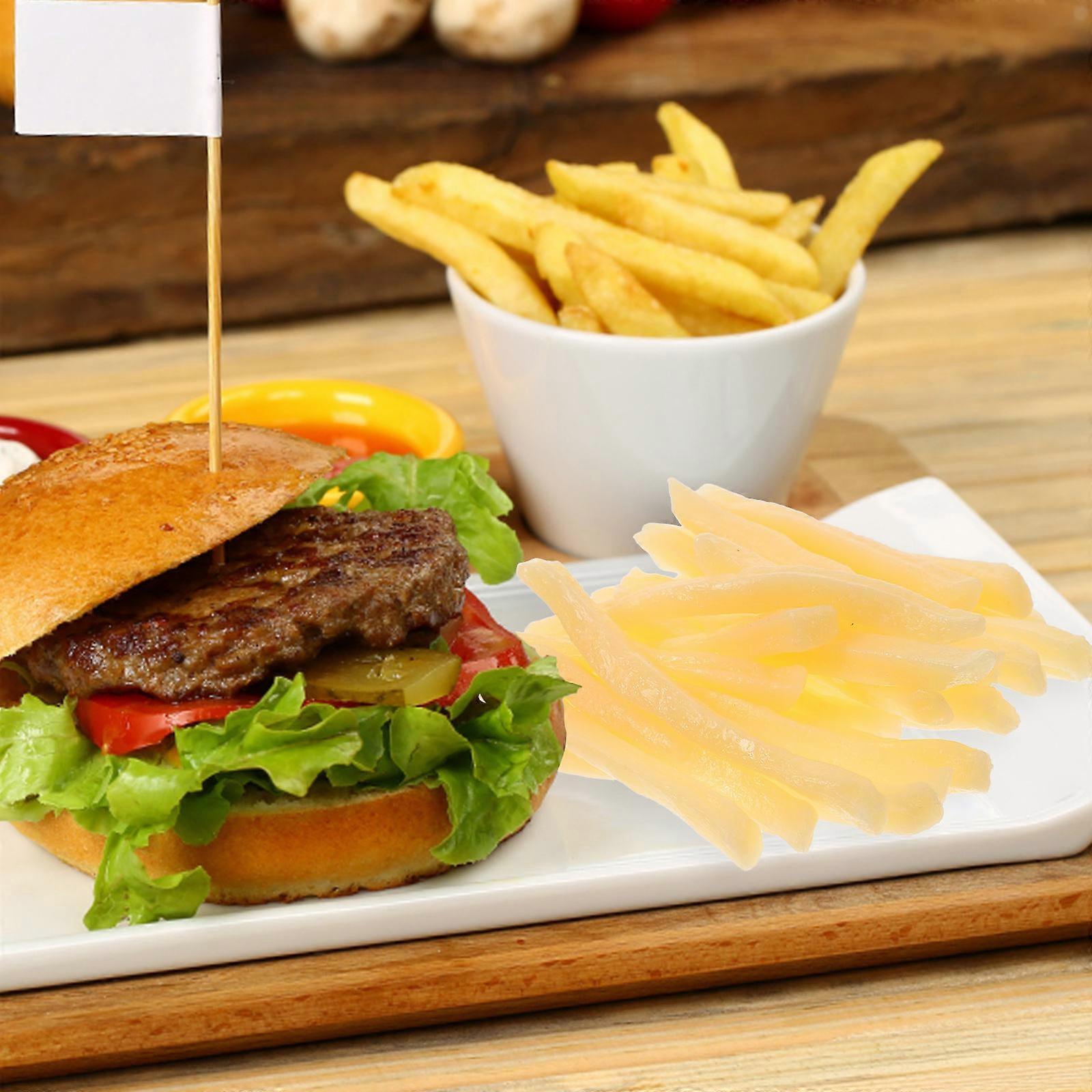 30pcs Simulated Fries Model Plaything Realistic Fries Model Adornment for Party