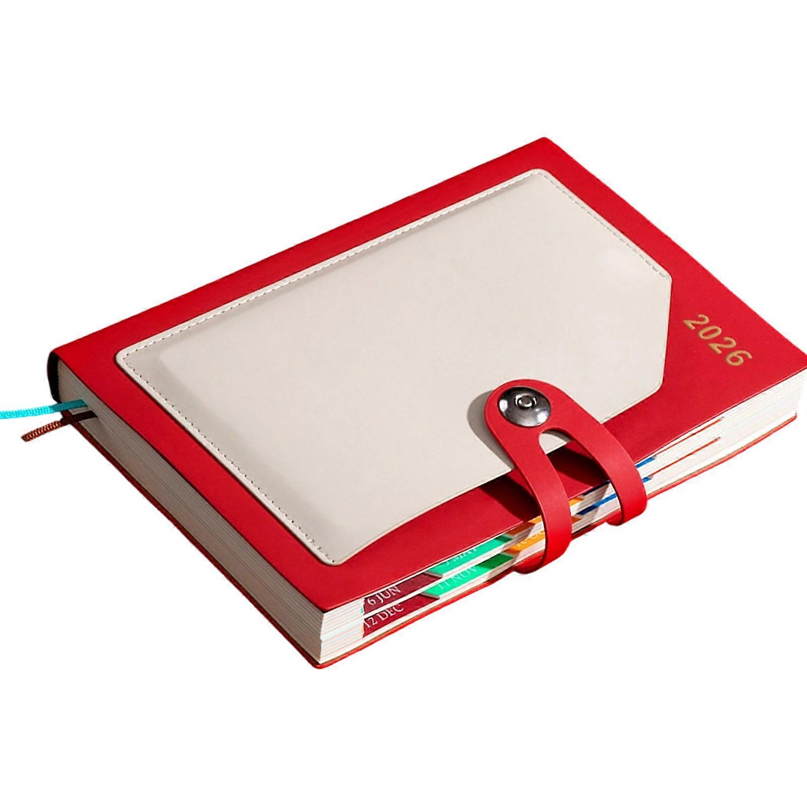 2026 Daily Planner Organizers Notebook Work Planner For Efficient Time Management With Quality Paper And Compacts Design  Red