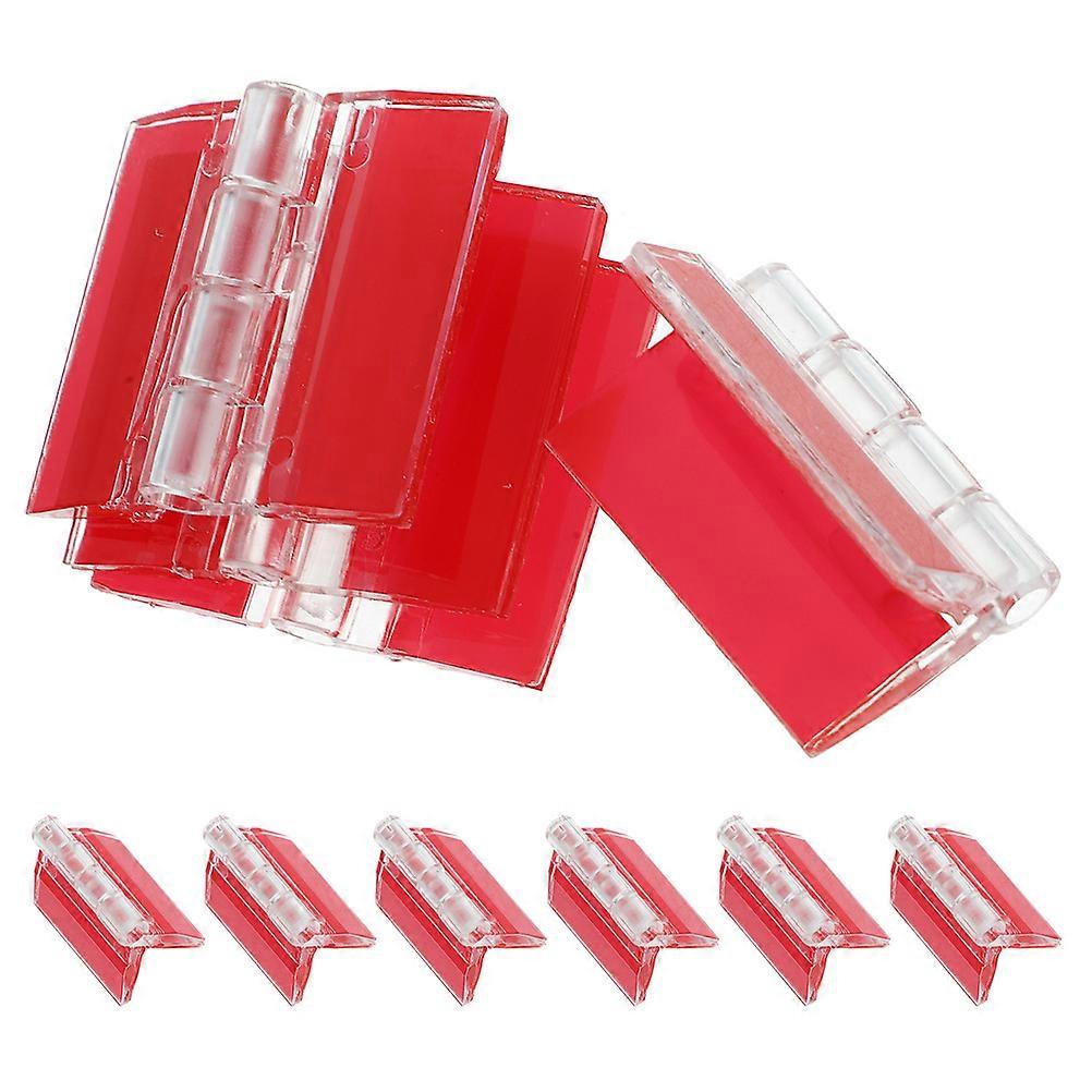 Clear Acrylic Hinge for Crafts 12Pcs Self Adhesive Transparent Folding Hinges