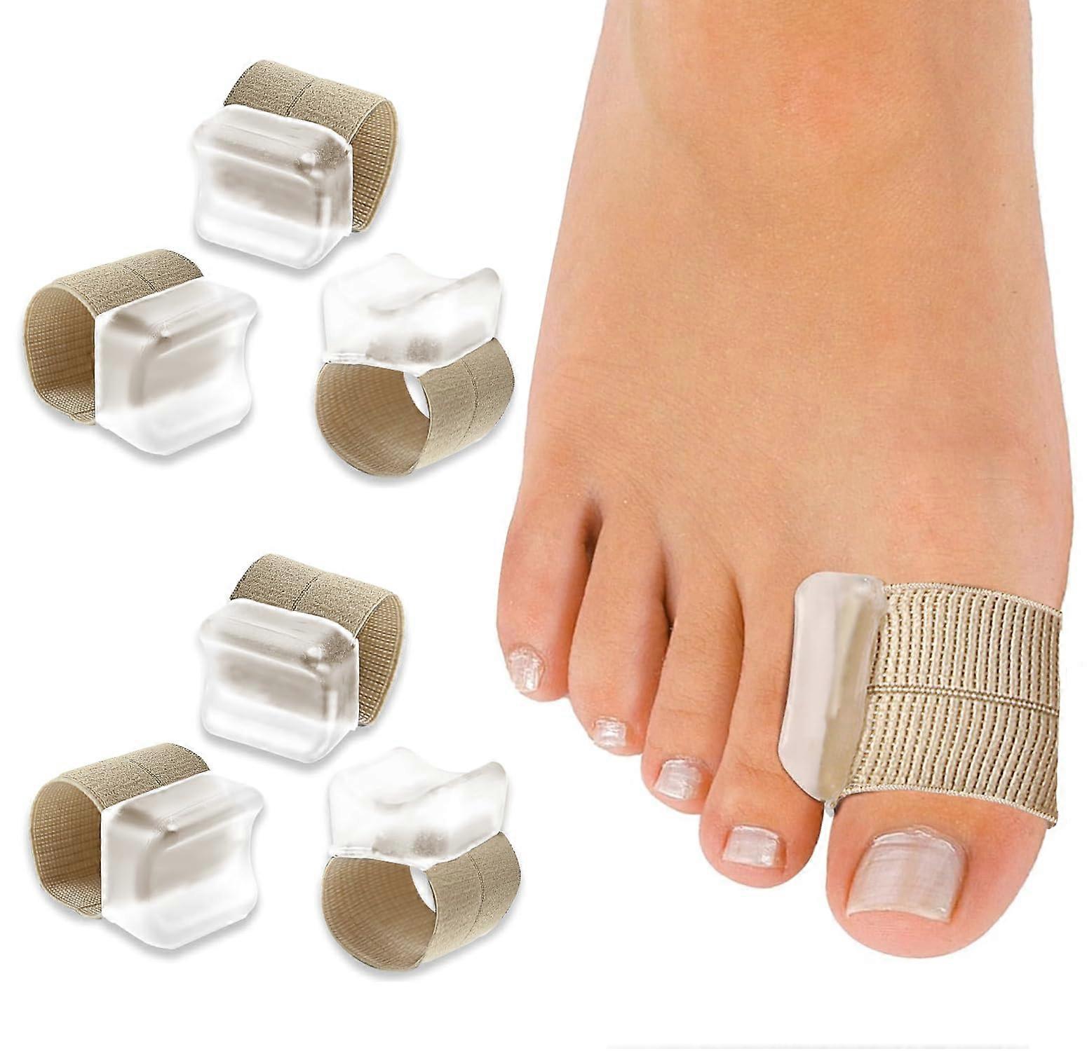 Gel Toe Separators 6PC Bunion Corrector Set with Loops for Toe Alignment, Overlapping and Hammer Toes