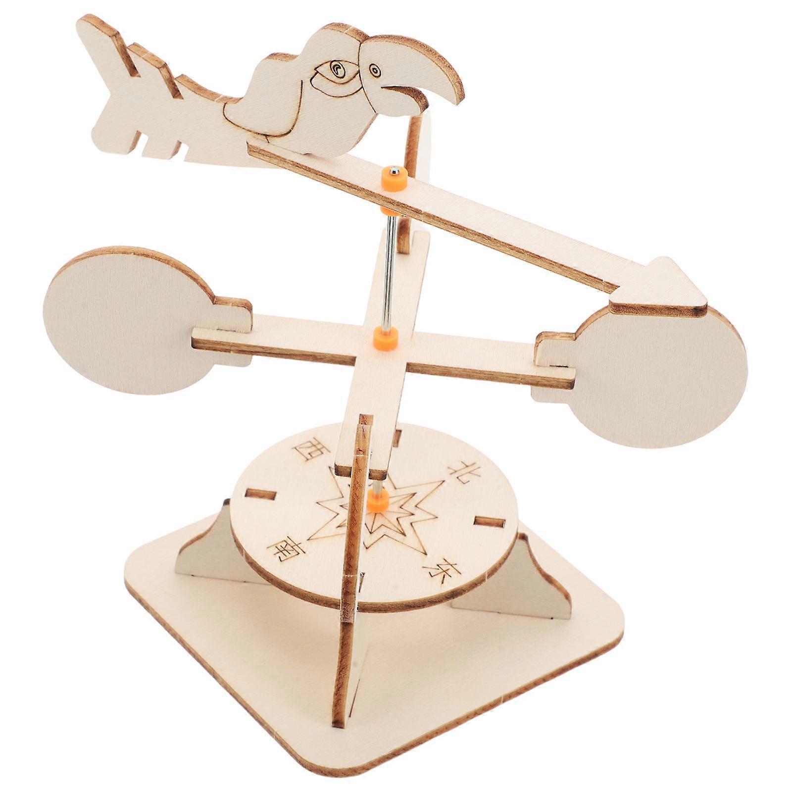 Kids DIY Windmill Science Kit Wooden Wind Vane Experiment Kit Educational