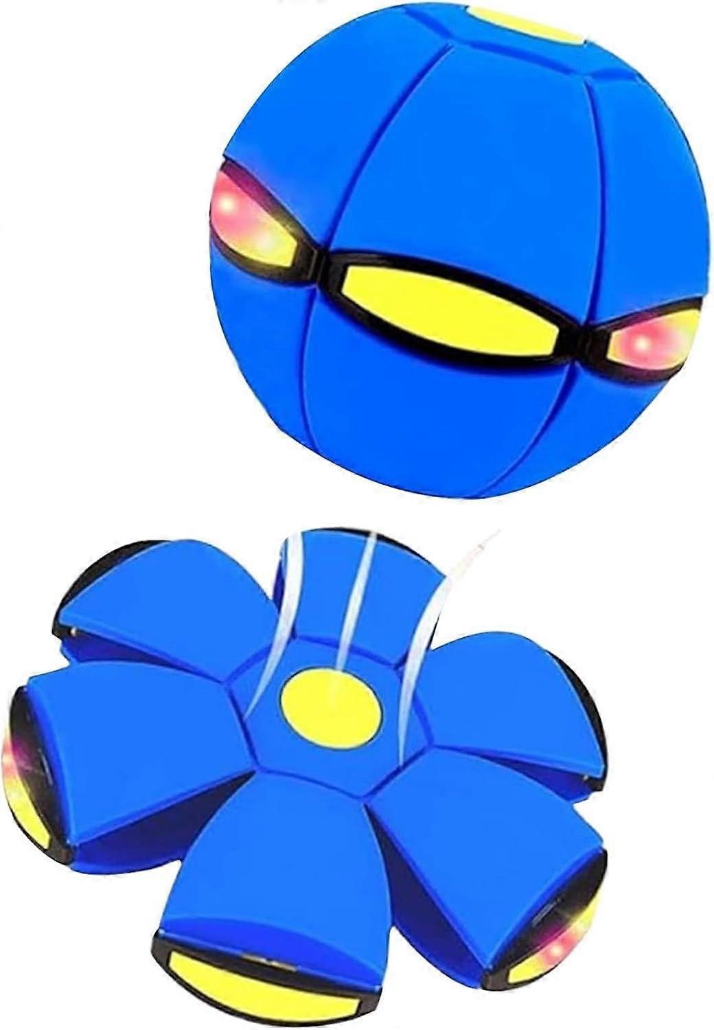 Children's Bouncing Ball Magic Metaball, Magic Meta Ball Flying Saucer Bouncy Ball, Parent-Child Interaction, Dual Form Freely Switchable, with 6 Ligh